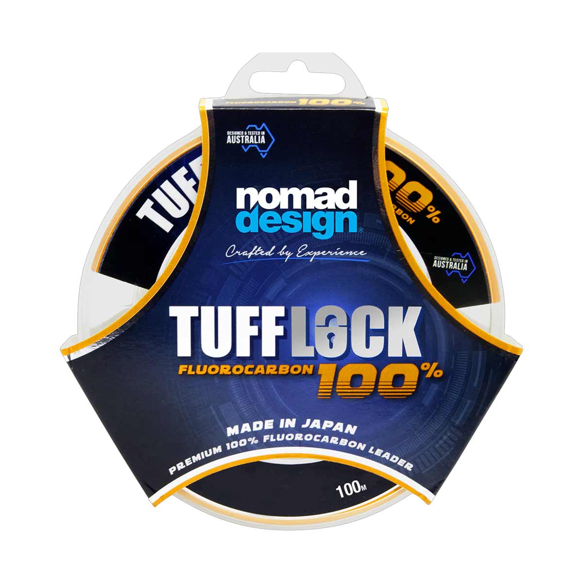 Nomad Tufflock 100% Fluorocarbon Fishing Leader Line - Strong Invisible Saltwater & Freshwater Leader for Bass, Trout, and Saltwater Game Fish