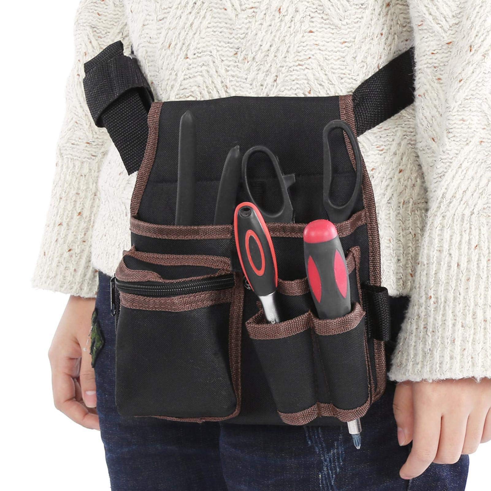 Professional Multifunctional Electrician Tool Pouch Belt - Heavy Duty Waist Tool Bag for Electricians & Carpenters | Ideal for Electrical Maintenance, Construction & DIY Projects
