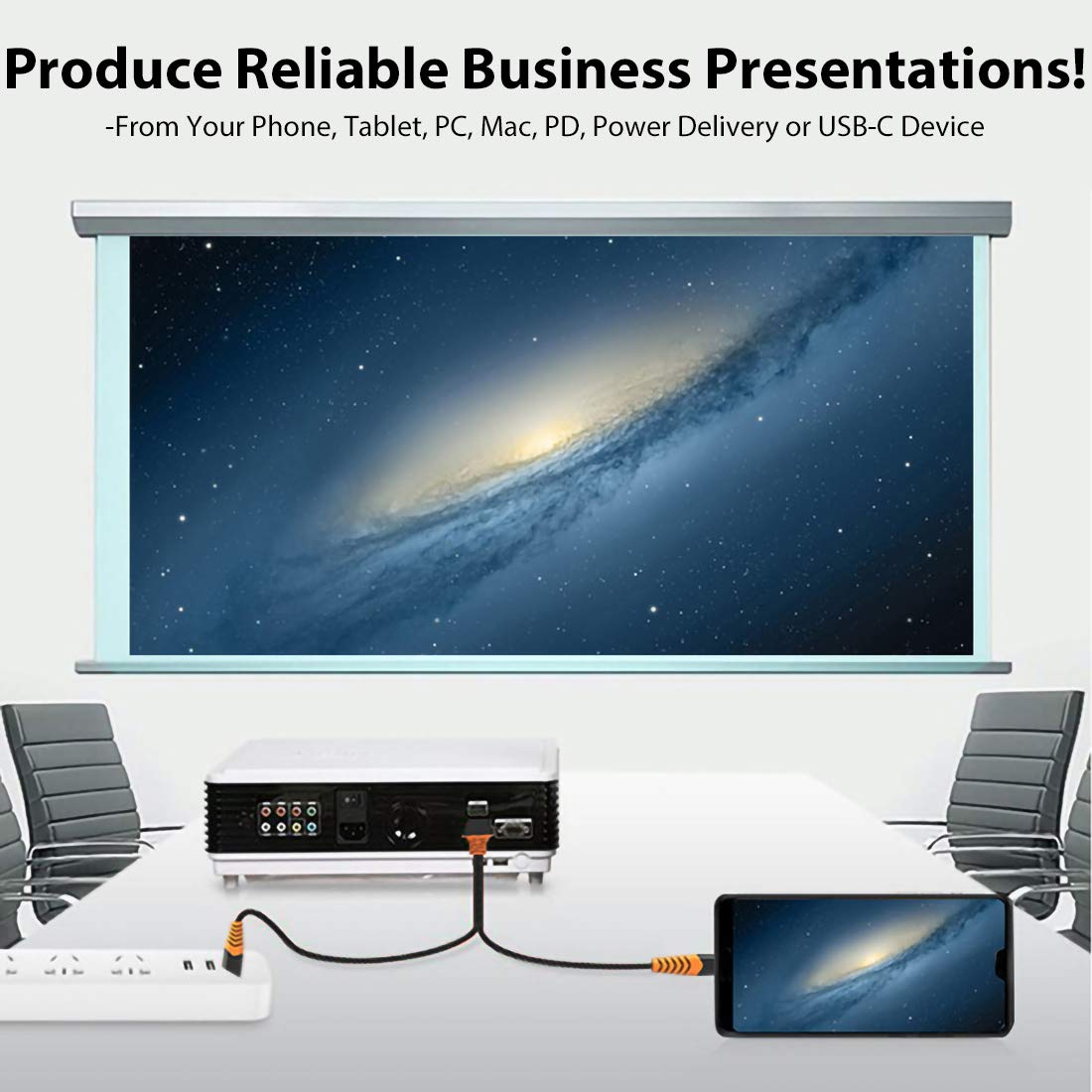 PRO USB-C to HDMI Adapter 8K/4K Compatible with Wacom MobileStudio Pro 13 - 6ft/1.8M Cable Supports 4K 2160p@60Hz & 8K 7680x4320@30Hz with Thunderbolt 3/4 - Perfect for Digital Artists, Designers & Video Editors