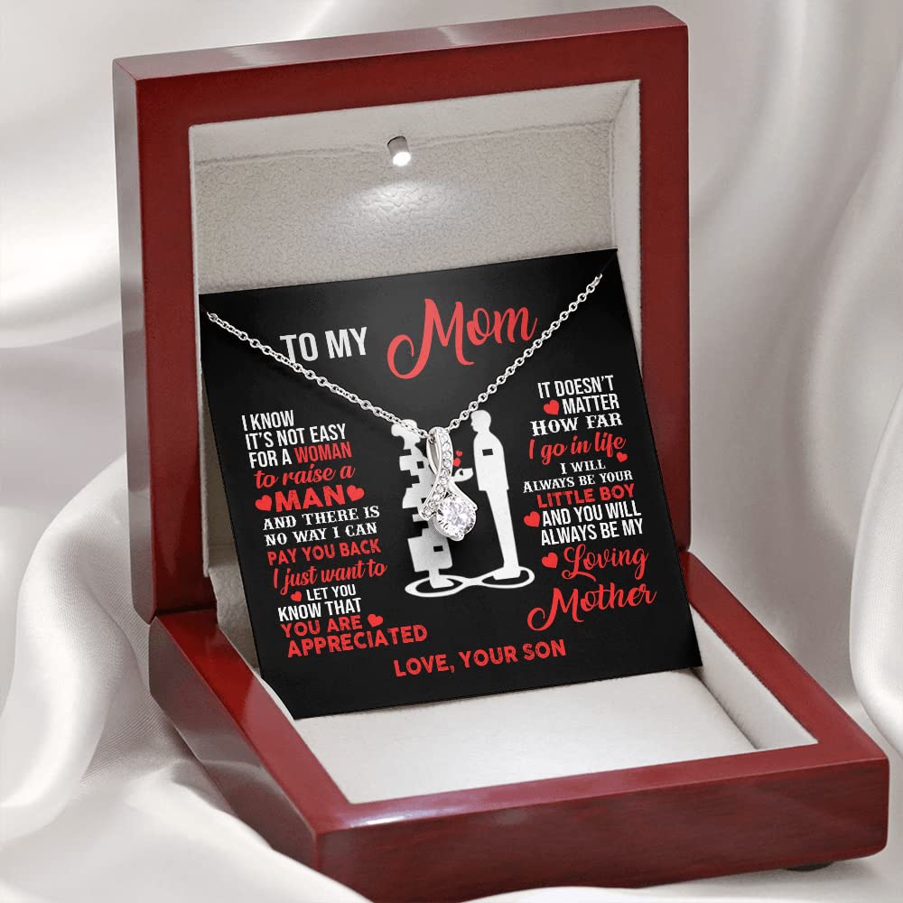 Stepmom Necklace Gift - Bonus Mom Jewelry Pendant with Message Card & Gift Box - Perfect for Mother's Day, Birthday, or Anniversary - Thoughtful Present from Stepdaughter or Stepson