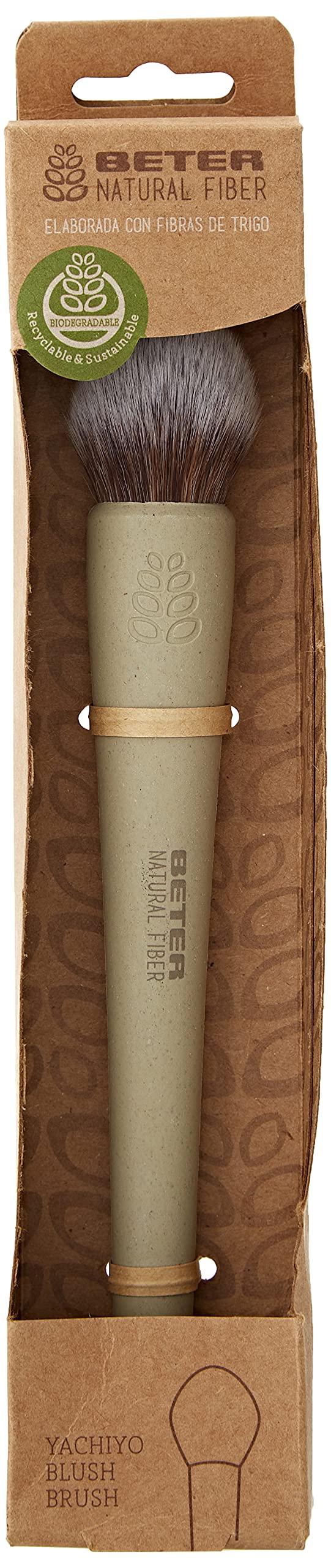 Yachiyo Makeup Brush for Blush - Natural Fiber Bristles, Beige | Perfect for Soft & Natural Makeup Looks