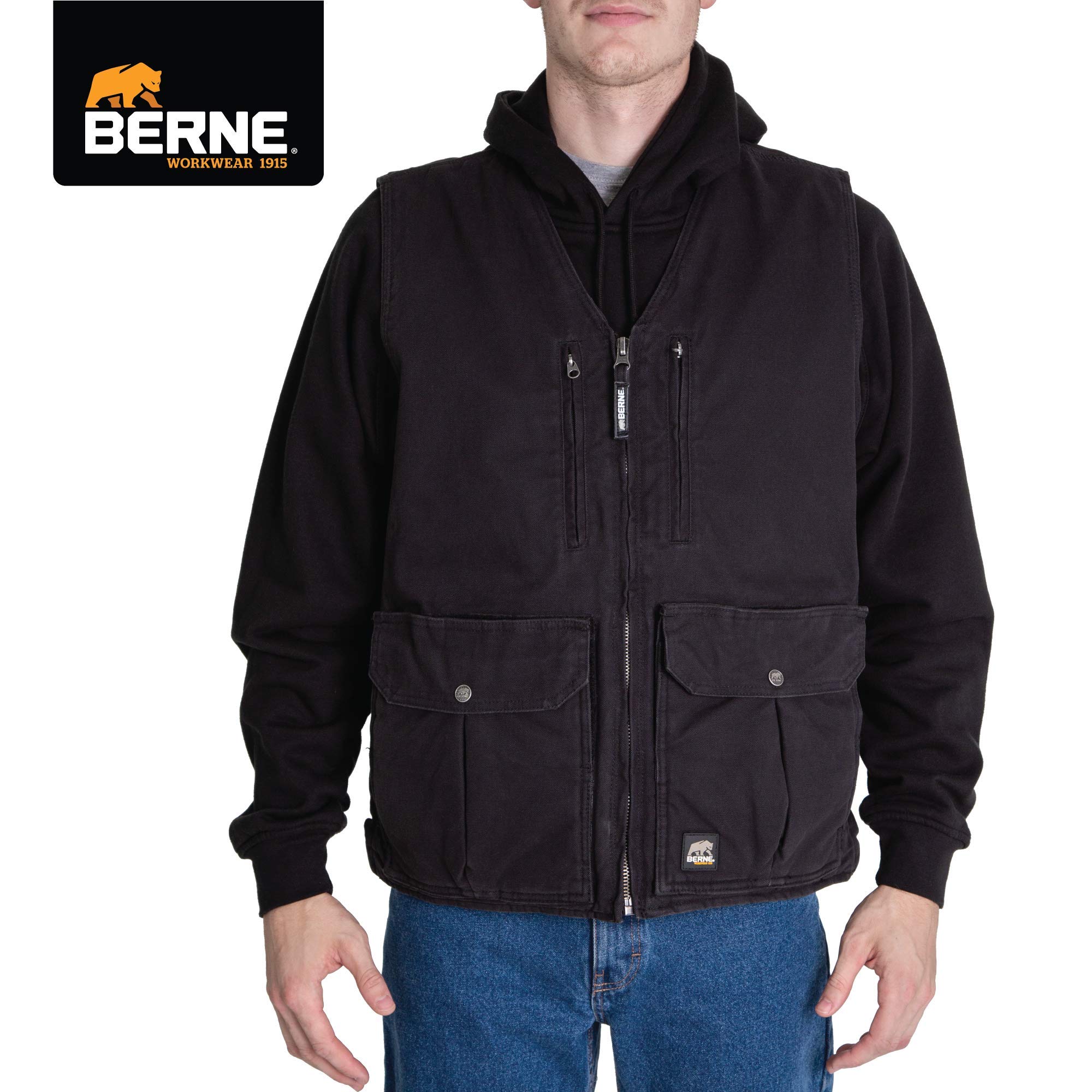 Berne Men's Echo One Zero Vest - Lightweight Insulated Hunting Vest for Outdoor Adventures & Cold Weather Activities