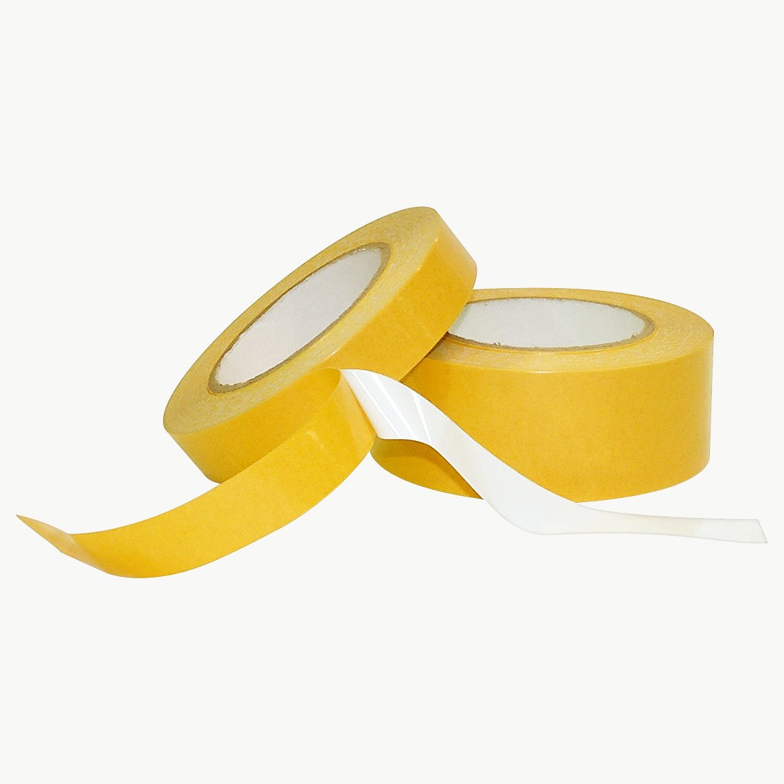 JVCC Double-Sided PVC Film Tape (DC-4414W) - 1.5 Inch x 36 Yards White - Strong Adhesive for Crafts, DIY Projects & Home Repairs