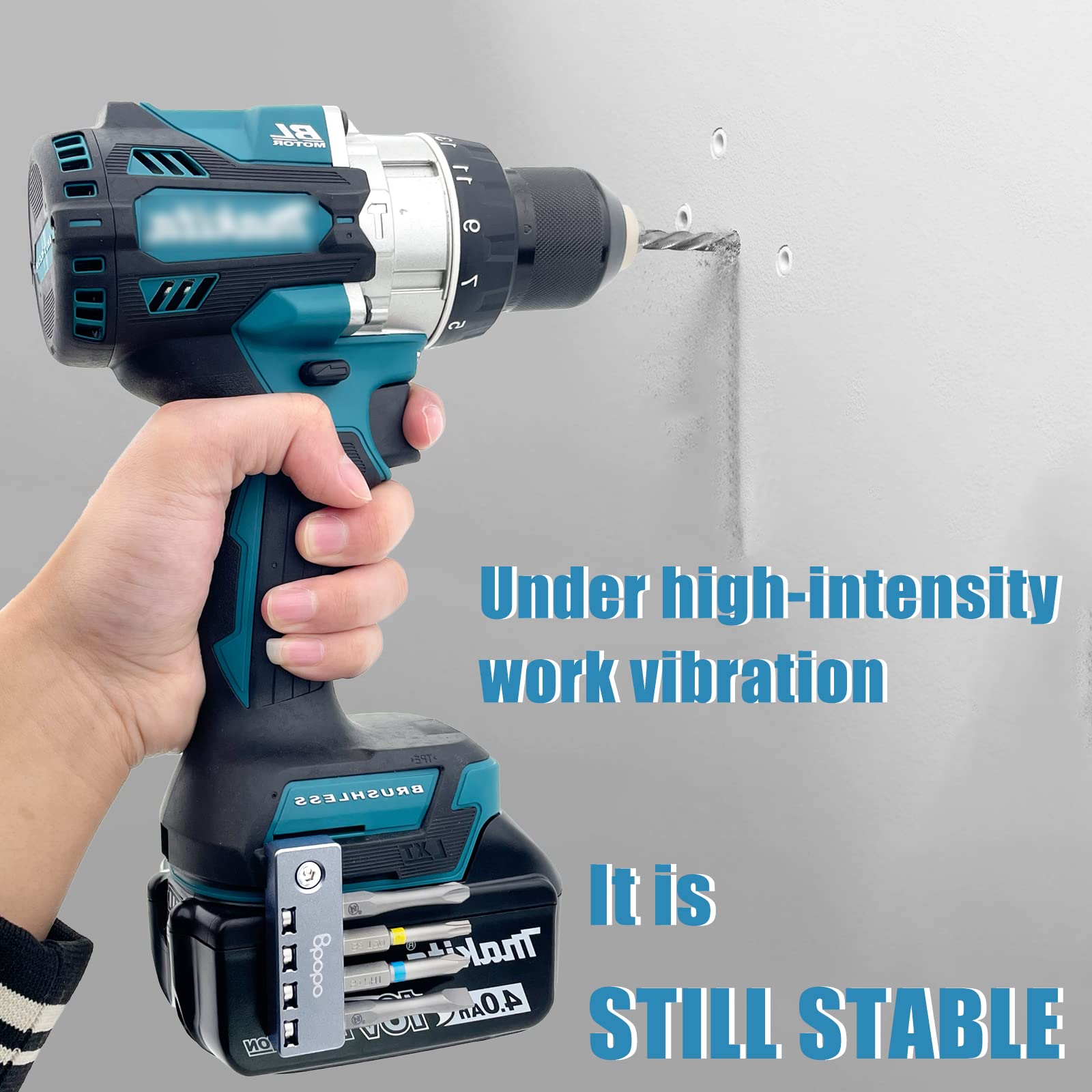 Magnetic Hex Bit Holder for Makita 18V LXT Cordless Impact Driver - 1/4-Inch Aluminum Quick-Change Bit Organizer - Right Side Mount Drill Bit Storage - Perfect for Construction, Woodworking & DIY Projects