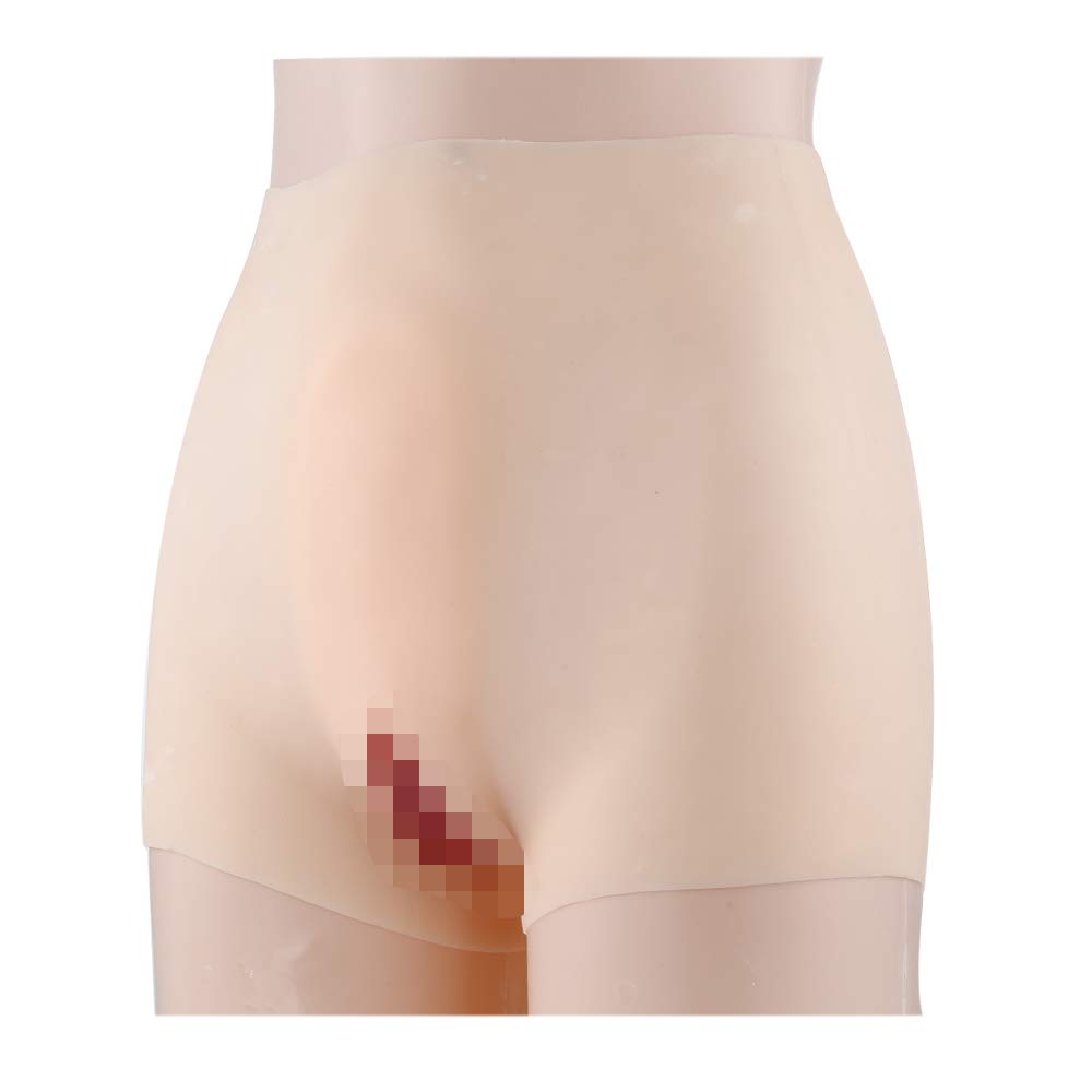 Vonfine Silicone Crossdresser Panties - Men's Hiding Gaff Underwear for Crossdressing (White, Size L) | Comfortable & Discreet for Cosplay, Drag Shows & Gender Expression