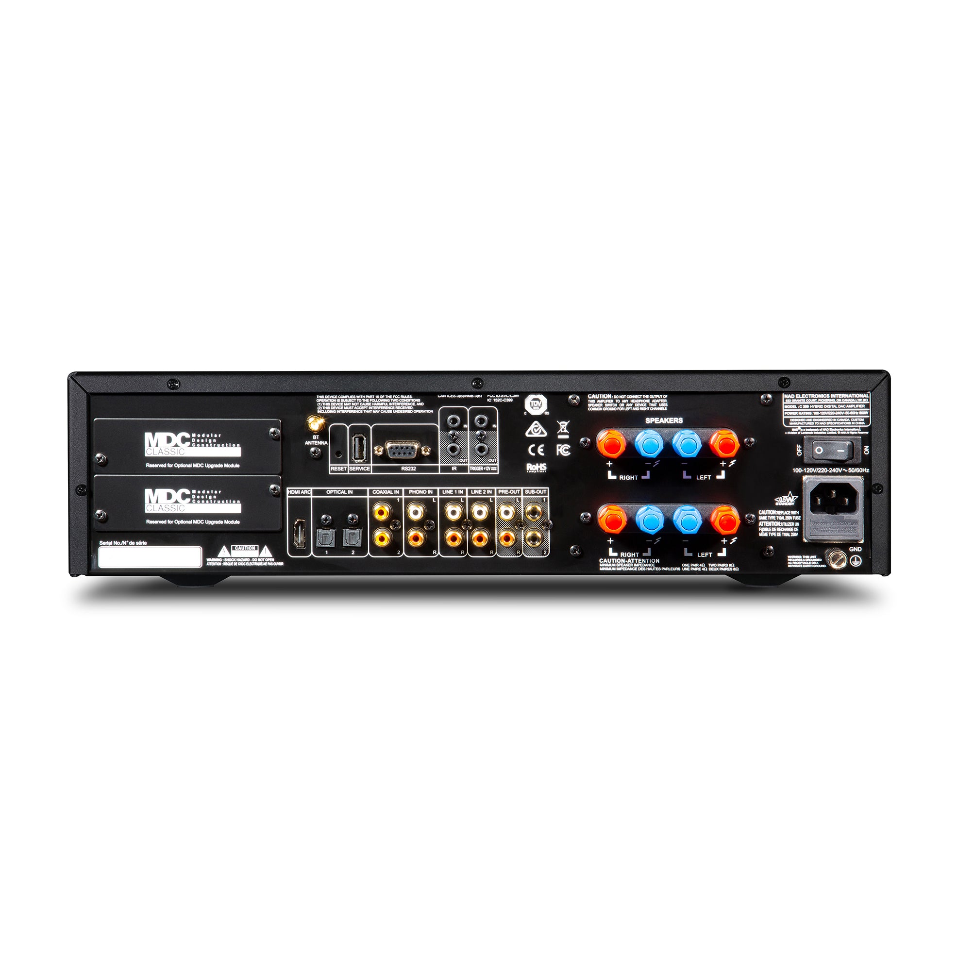 NAD Electronics C 399 Hybrid Digital DAC Amplifier - HiFi Stereo Receiver with BluOS Streaming | Perfect for Home Theater & Audiophile Listening