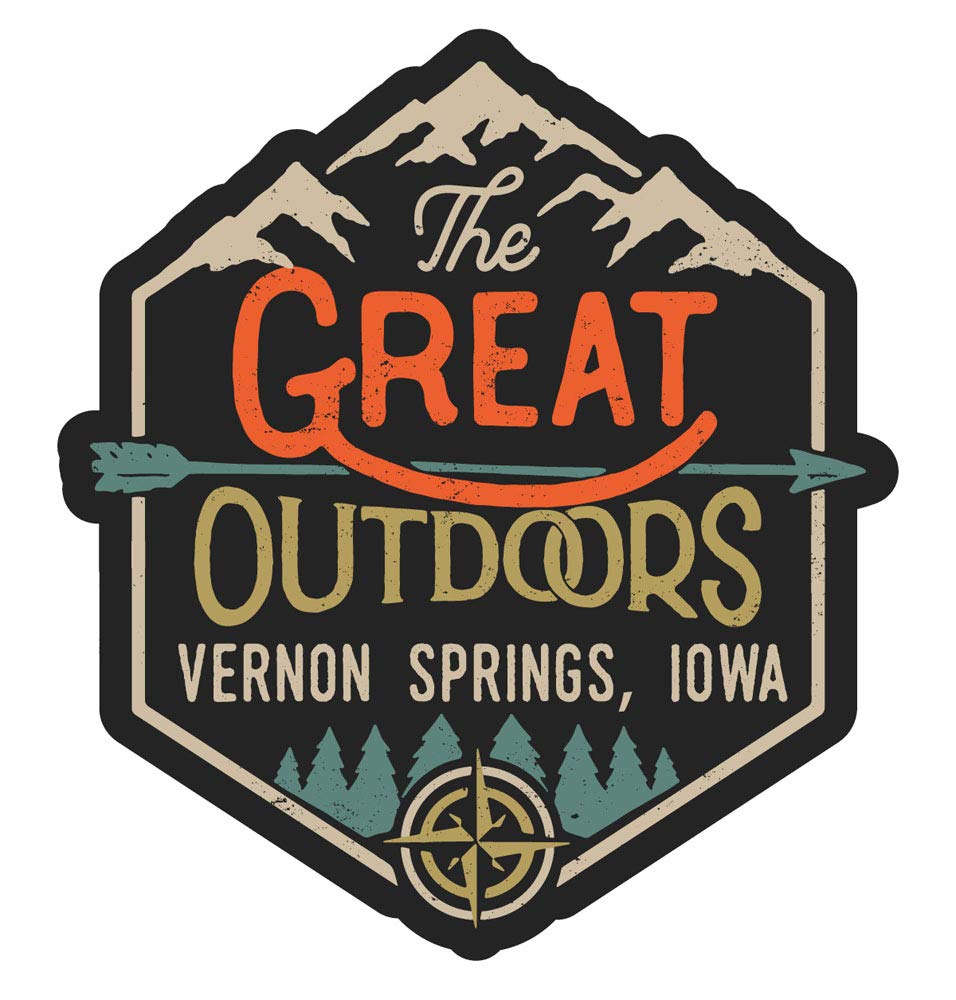 Vernon Springs Iowa The Great Outdoors 4-Inch Refrigerator Magnet - Perfect for Fridge, Office, Home Decor & Souvenir Collecting