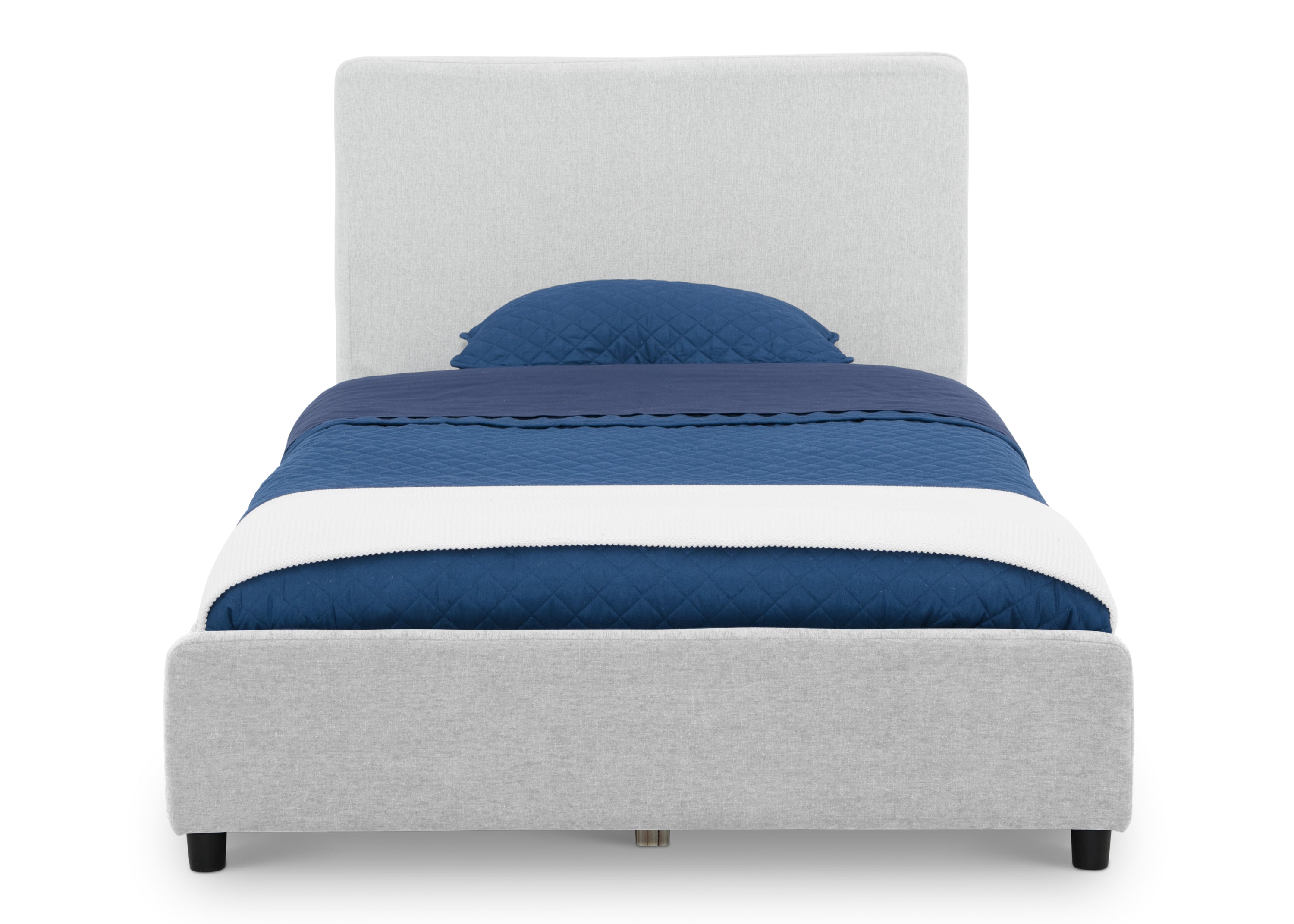 Upholstered Twin Bed with Headboard - Soft Fabric Bed Frame for Kids & Teens - Perfect for Bedrooms, Dorms & Guest Rooms