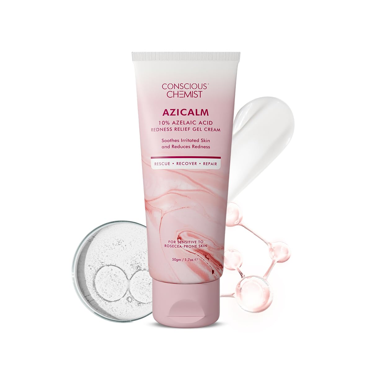 Conscious Chemist® 10% Azelaic Acid Face Cream 50g - Acne Treatment for Men & Women, Redness Relief & Moisturizer for Sensitive Skin | Soothes Irritation & Inflammation | Suitable for All Skin Types | Perfect for Daily Skincare Routine & Post-Procedure Care