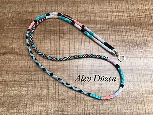 Handmade Beaded Eyeglass Lanyard with Leaf Design - Adjustable Necklace Holder for Glasses & Sunglasses - Perfect for Reading, Driving, and Outdoor Activities