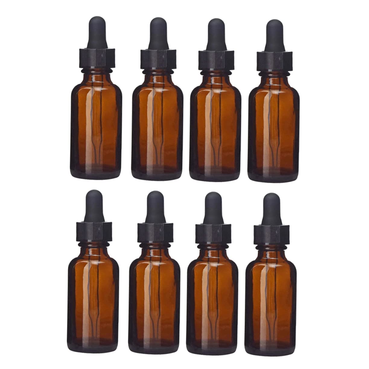 FRCOLOR 8 Pack Travel-Sized Refillable Glass Dropper Bottles - Essential Oil Containers, Mini Spray Bottles for DIY Skincare, Aromatherapy & Travel Use - Perfect for Liquids, Serums & Perfumes