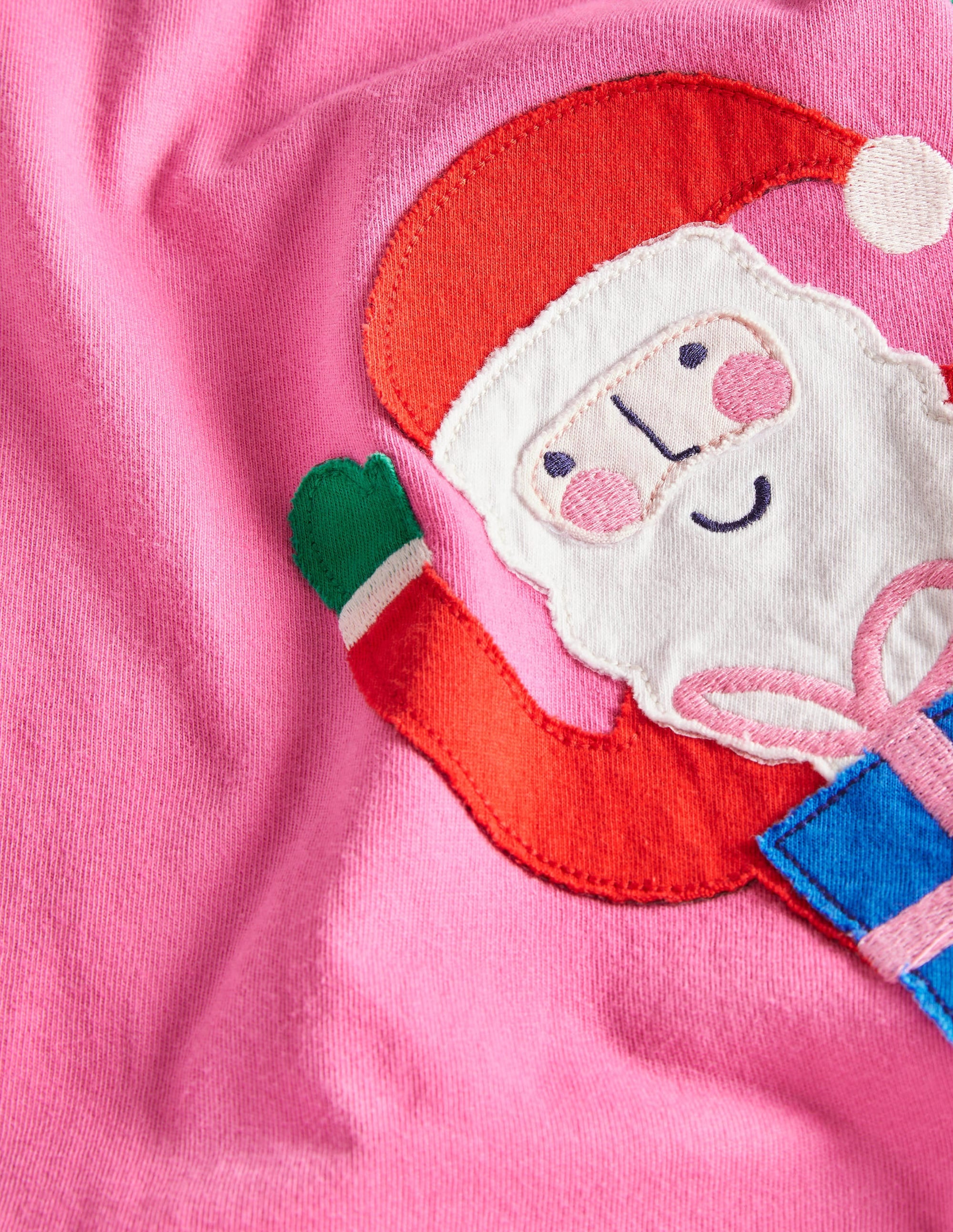 Tickled Pink Christmas Friends Appliqué Dress - Festive Holiday Party Outfit for Women & Girls
