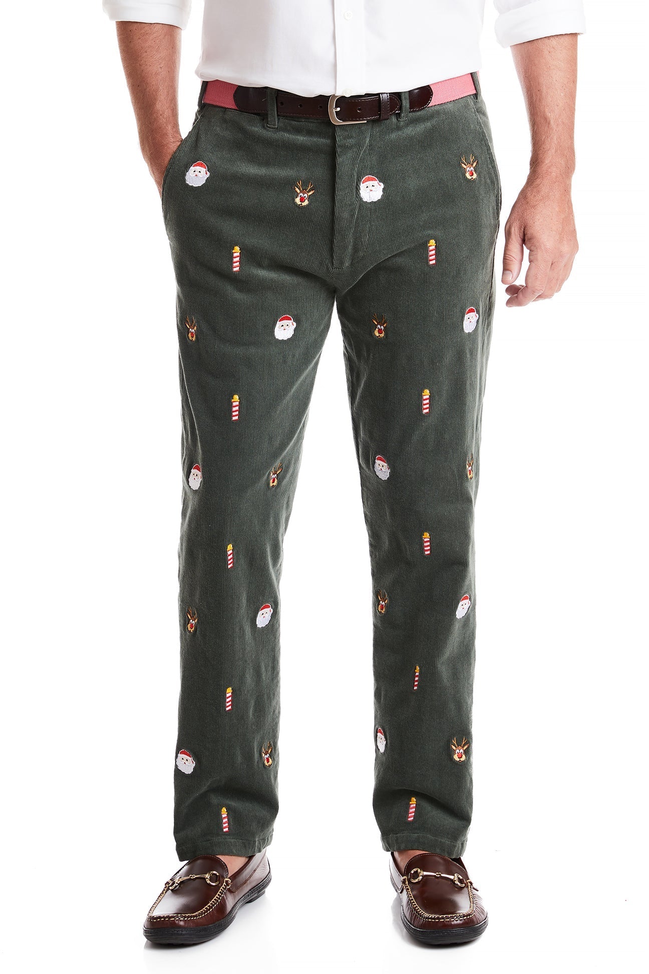 Beachcomber Corduroy Pants for Men - Olive Green Winter Trousers with North Pole Style - Perfect for Outdoor Adventures and Casual Wear