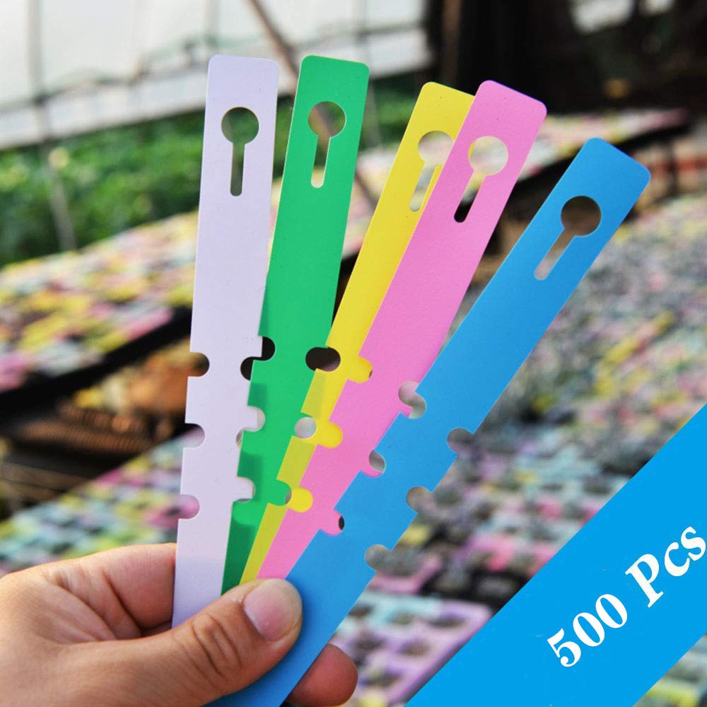 500 Pack Waterproof Reusable Plant Labels - Plastic Wrap Around Hanging Garden Markers for Nursery, Trees & Outdoor Plants | Perfect for Gardening, Seed Starting & Plant Identification