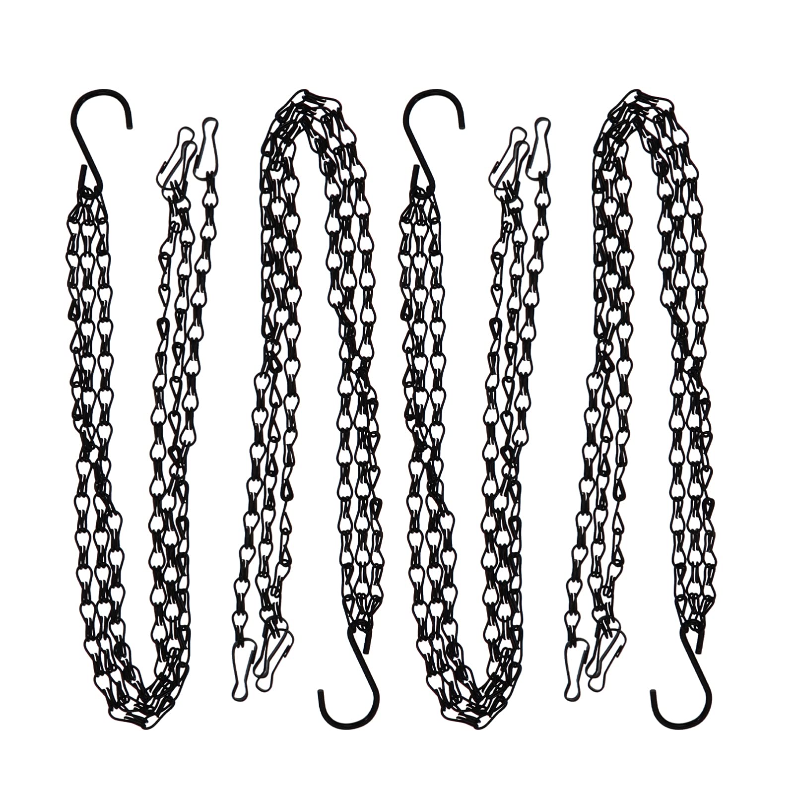 UKCOCO 4-Pack Hanging Basket Chains - Heavy Duty Replacement Chains for Flower Pots, Bird Feeders, Planters, Lanterns & Home Decor - Perfect for Indoor & Outdoor Garden Decorations