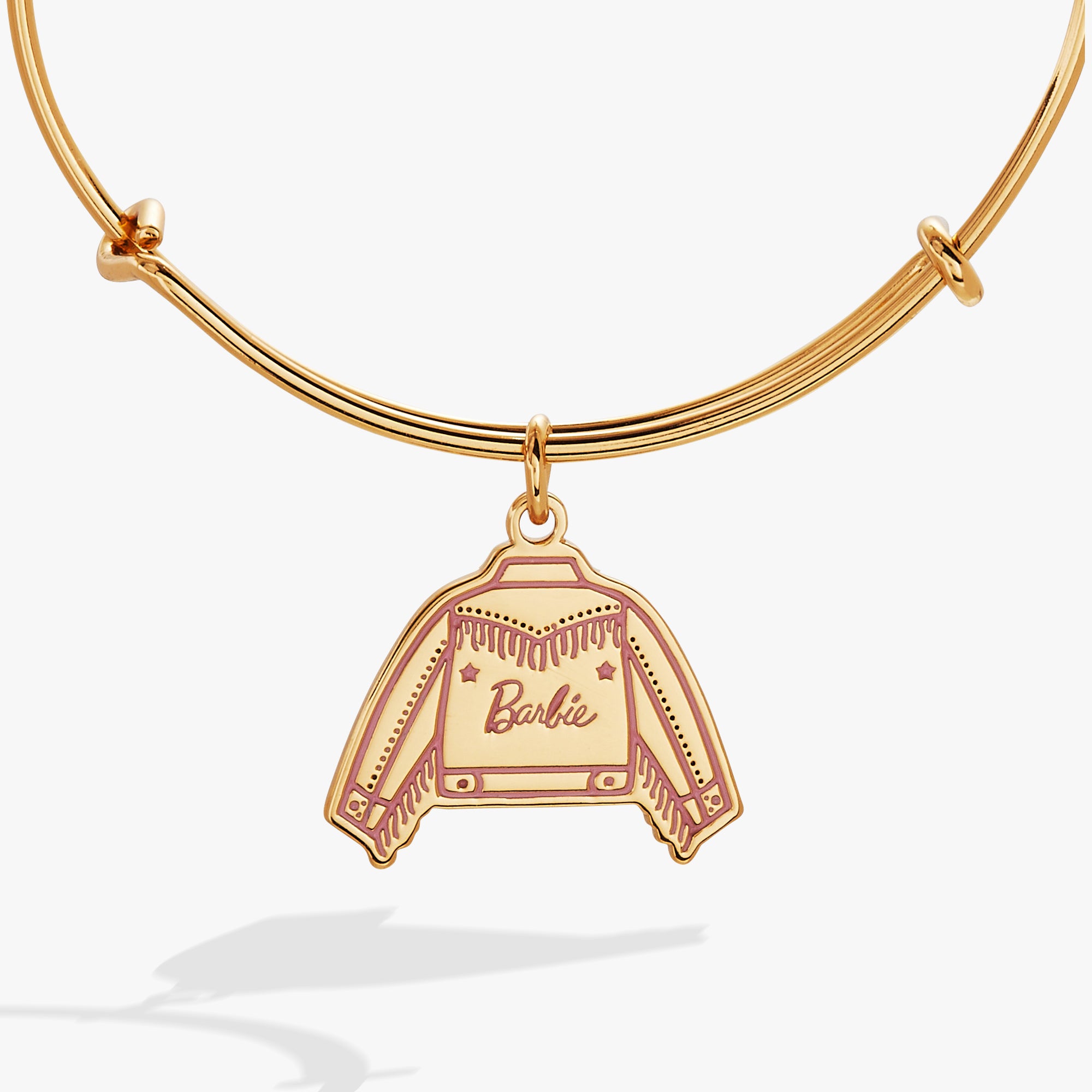 Barbie™ Western Style Jacket Charm Bangle Bracelet - Fashion Jewelry for Girls & Women - Perfect for Western Theme Parties & Cowgirl Outfits