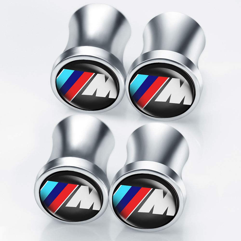 4pcs Car Tire Valve Stem Covers - B-Silver | Stylish Trim Accessories for Cars, Trucks & SUVs | Enhance Wheel Appearance & Protect Valve Stems from Dirt & Debris