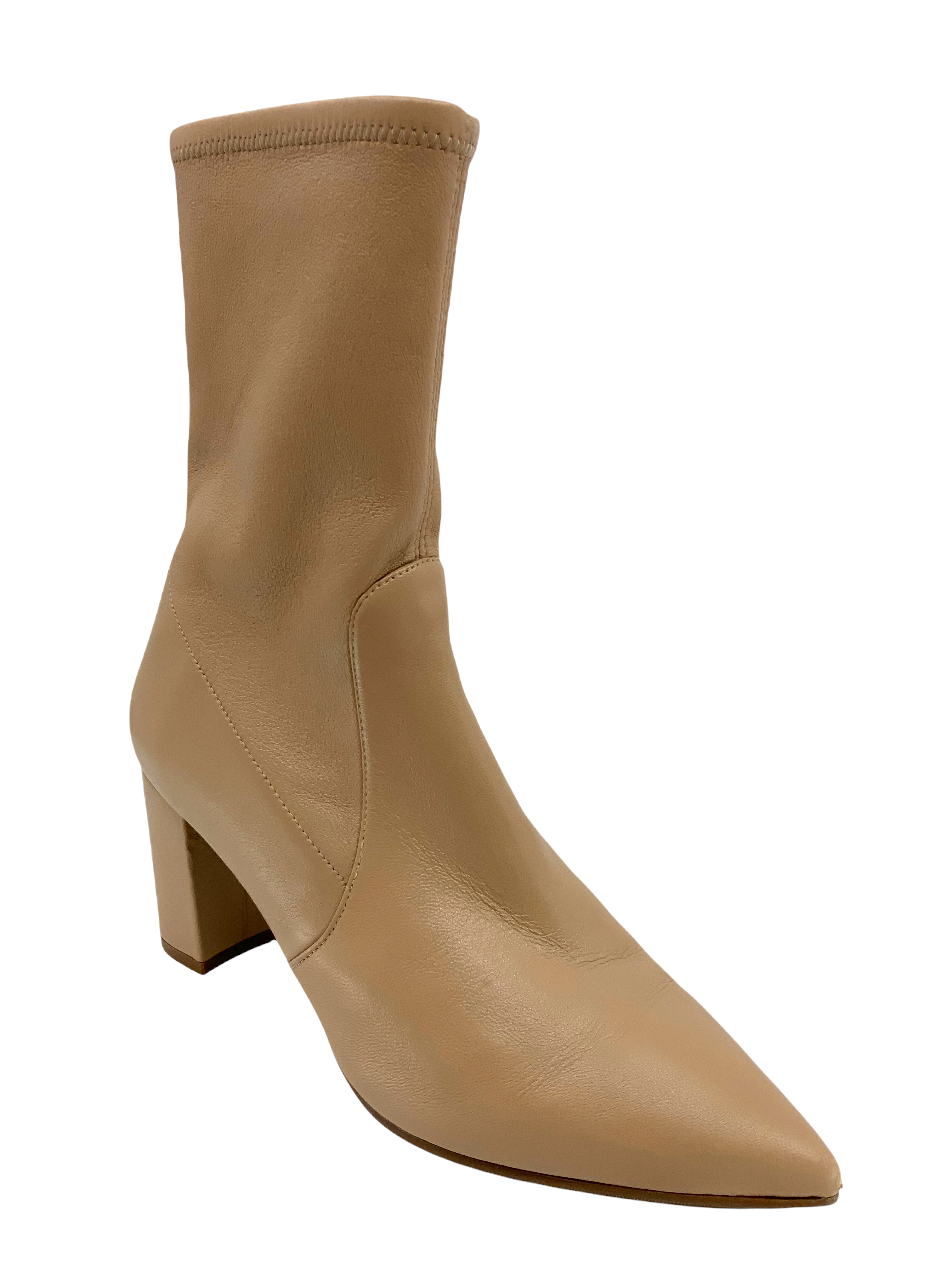 Stuart Weitzman Genuine Leather Pointed Toe Ankle Boots for Women - Size 9 US | Comfortable & Stylish for Office, Party & Fall Outfits