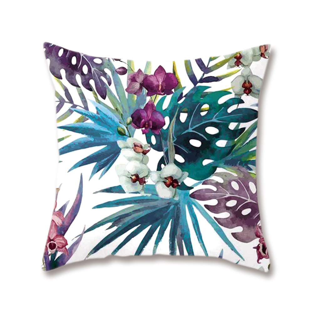 Soft Plush Green Cushion Covers - Nordic Style Plant Leaf & Cactus Print Double-Sided 18x18/45x45cm - Decorative Throw Pillow Cases for Sofa, Bed, Living Room - Perfect for Home Decor, Cozy Reading Nook & Boho Chic Style