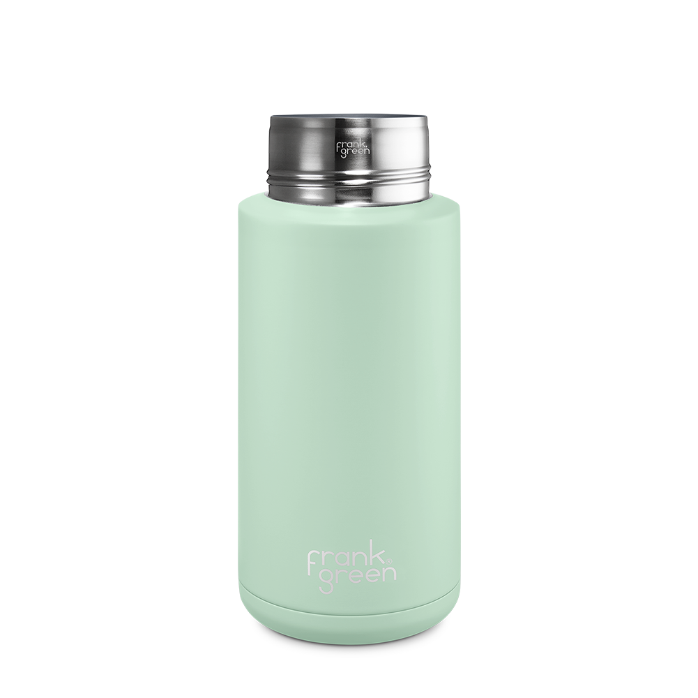 Eco-Friendly Ceramic Reusable Water Bottle - 34oz (1000ml) Leak-Proof & Insulated - Perfect for Gym, Hiking, Office & Travel