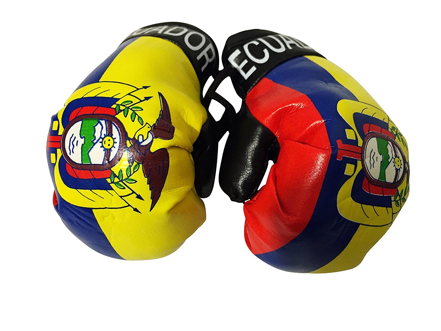 Mini American Flag Boxing Gloves for Car Mirror Decor - 1 Pack Patriotic USA Ecuador Pride - Perfect for Sports Fans, Road Trips & Vehicle Accessories