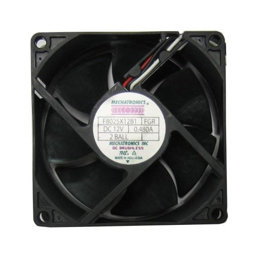80x80x25mm 12V High-Speed Cooling Fan - Mechatronics F8025X12B1 FGR - Perfect for PC Cooling, Gaming Rigs & Electronics Ventilation
