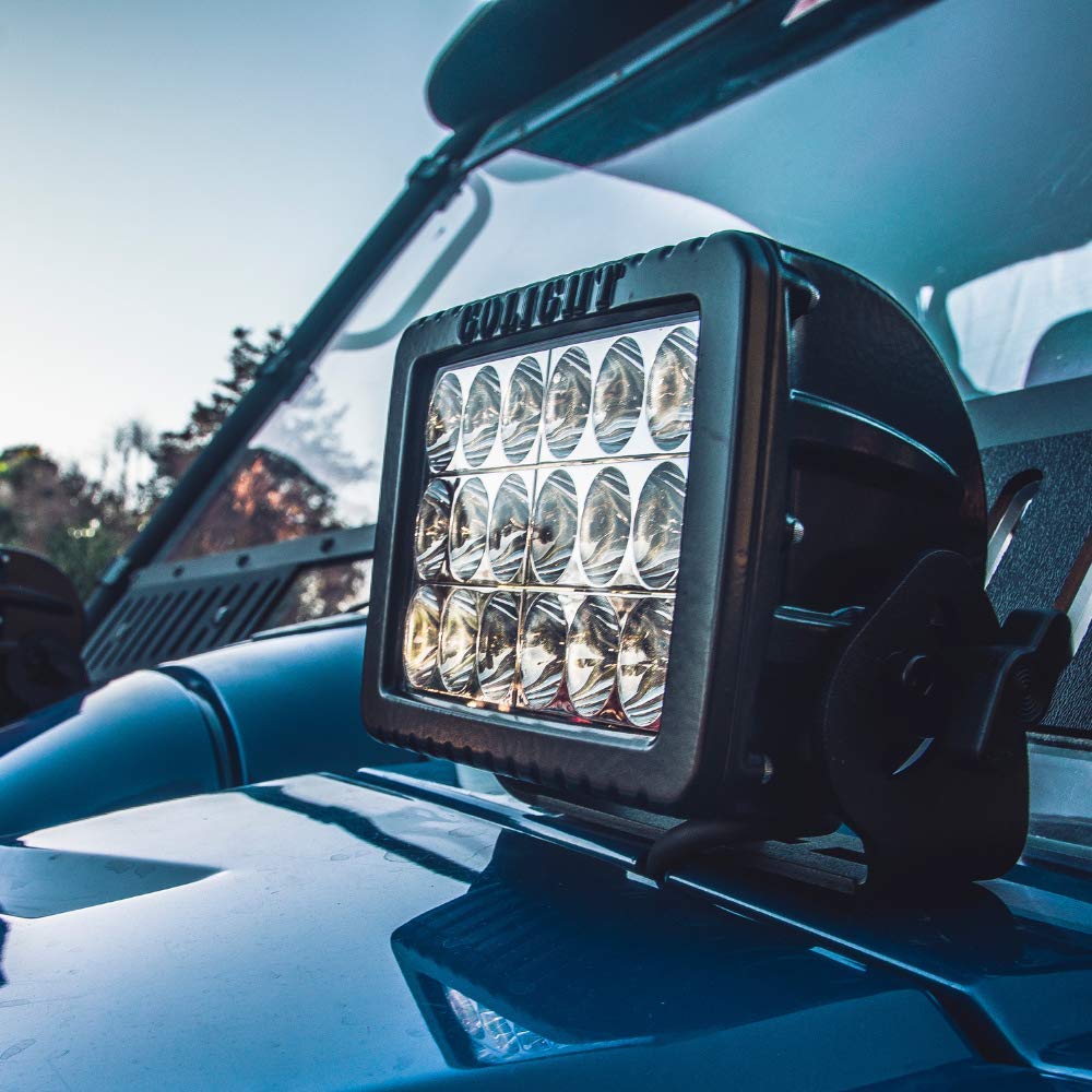 Golight GXL Performance LED Permanent Mount Flood Light - Marine Grade Black for Work Trucks, Boats, RVs, Off-Road Vehicles & Outdoor Lighting
