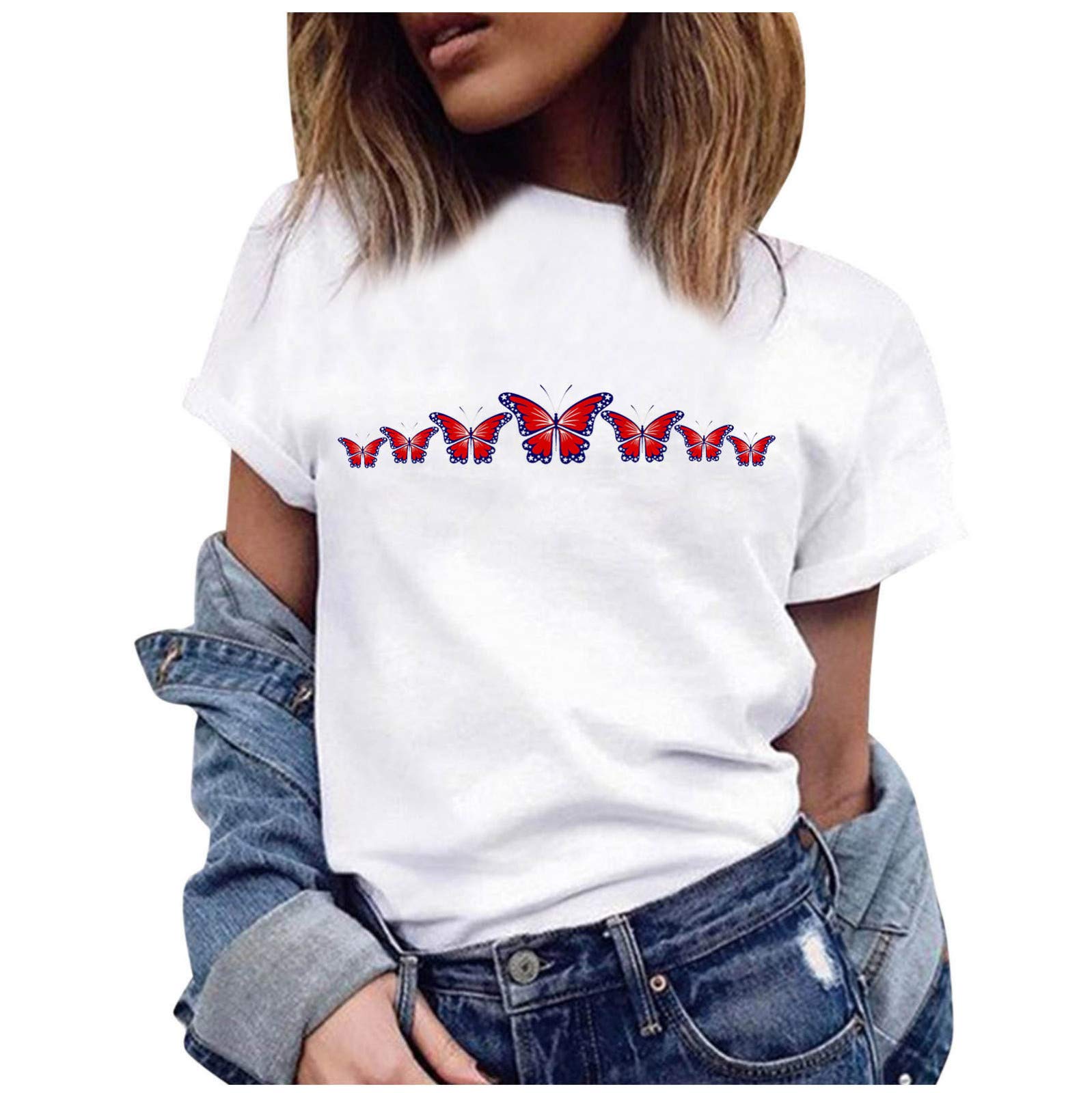 Funny Women's T-Shirts - Loose Fit Crewneck Sweatshirt & Workout Tank Tops | Casual White Blouse & Crop Top with Elbow Length Sleeves (Size XL) - Perfect for Gym, Work & Everyday Wear