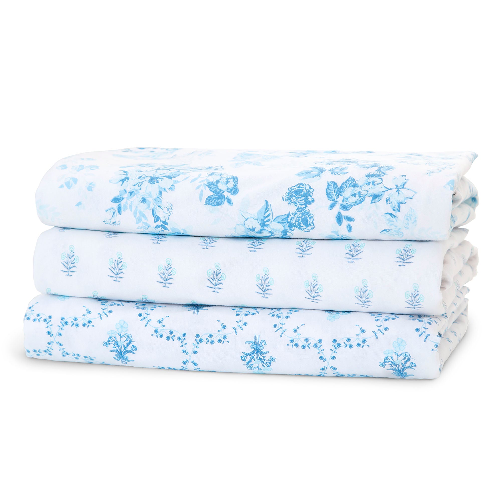 100% Organic Cotton Fitted Crib Sheets - 3 Pack Set | Soft, Breathable & Hypoallergenic Baby Bedding | Perfect for Nursery, Daycare & Travel Cribs
