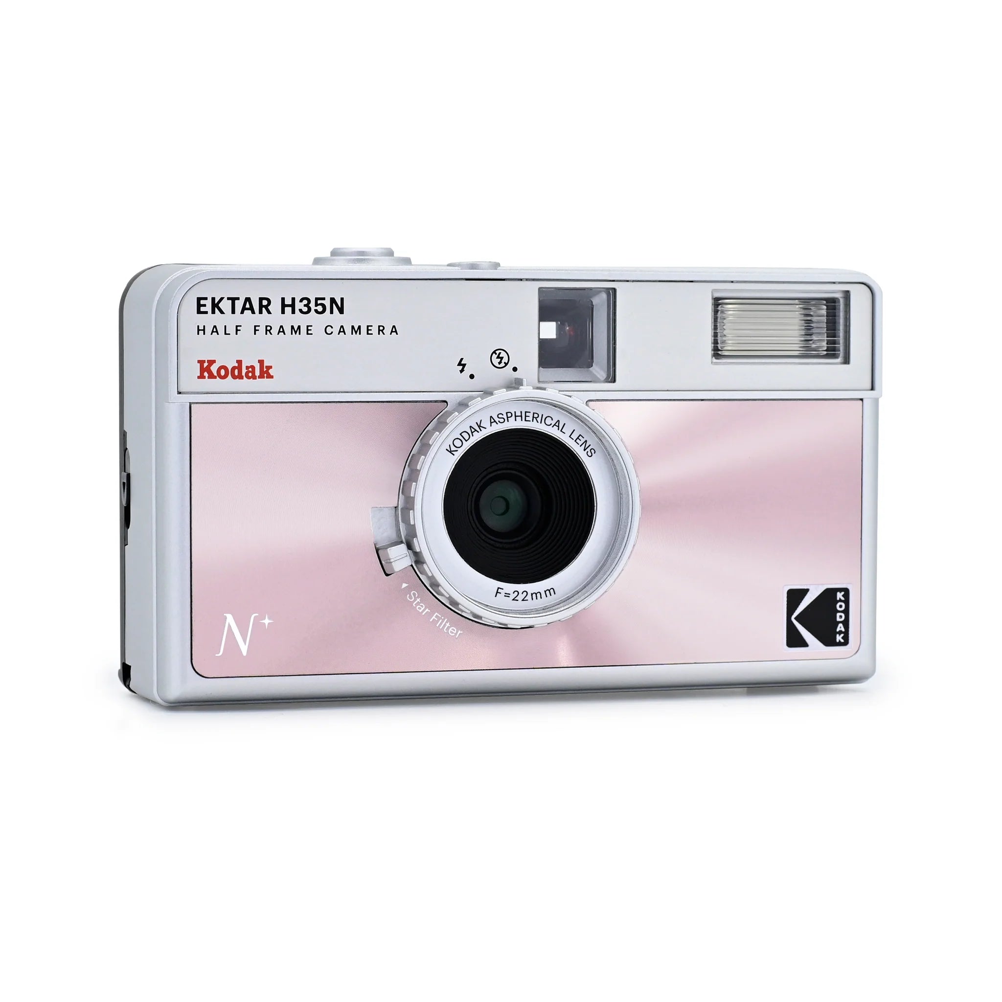 Kodak Ektar H35N Half Frame 35mm Film Camera - Glazed Pink | Vintage Style Compact Camera for Travel, Street Photography & Everyday Use