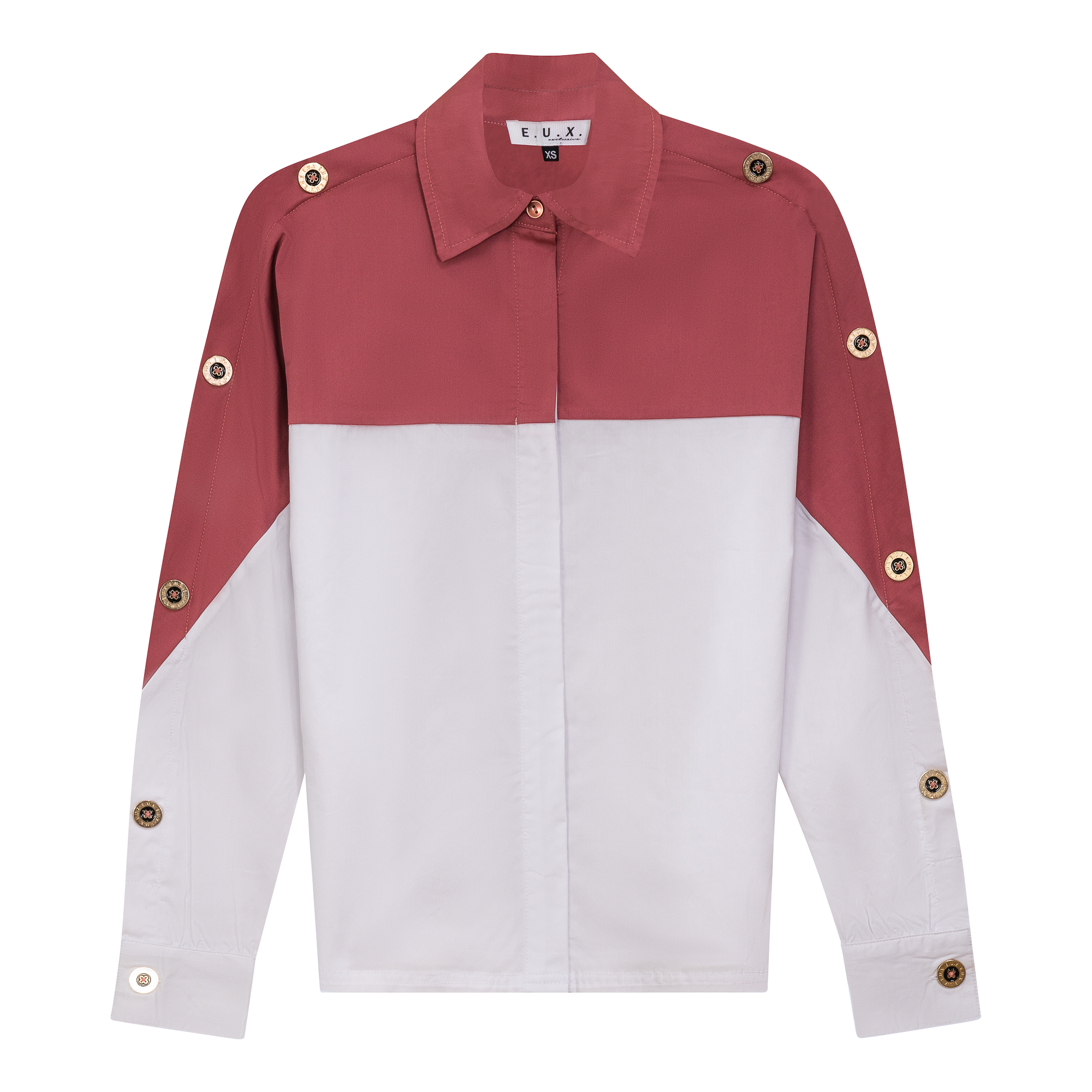 Stylish Dolman 2-Tone Button Down Shirt for Women - Casual & Office Wear - Perfect for Work, Date Night & Everyday Outfits