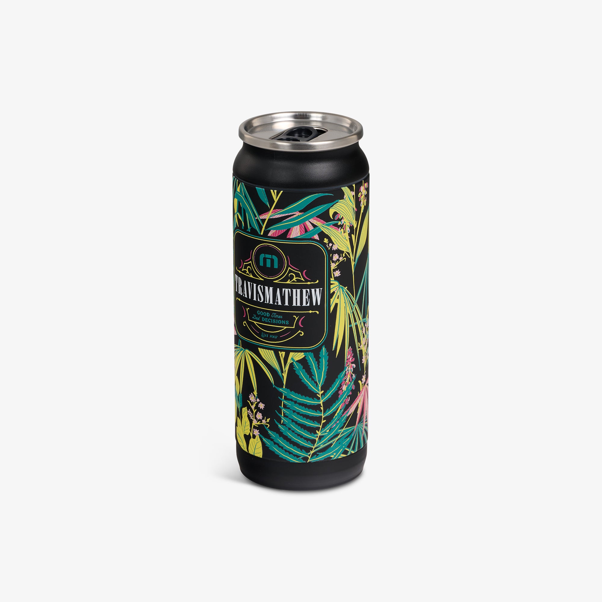 TravisMathew Road Brew 16 Oz Insulated Stainless Steel Can Cooler - Keep Drinks Cold for Hours, Perfect for Camping, Beach & Outdoor Adventures