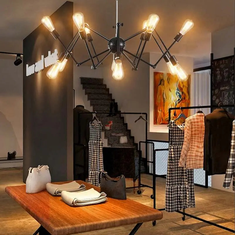 Jody Modern Spider Chandelier - Elegant 8-Arm Crystal Ceiling Light Fixture for Dining Room, Living Room & Bedroom | Perfect for Home Decor & Wedding Venues