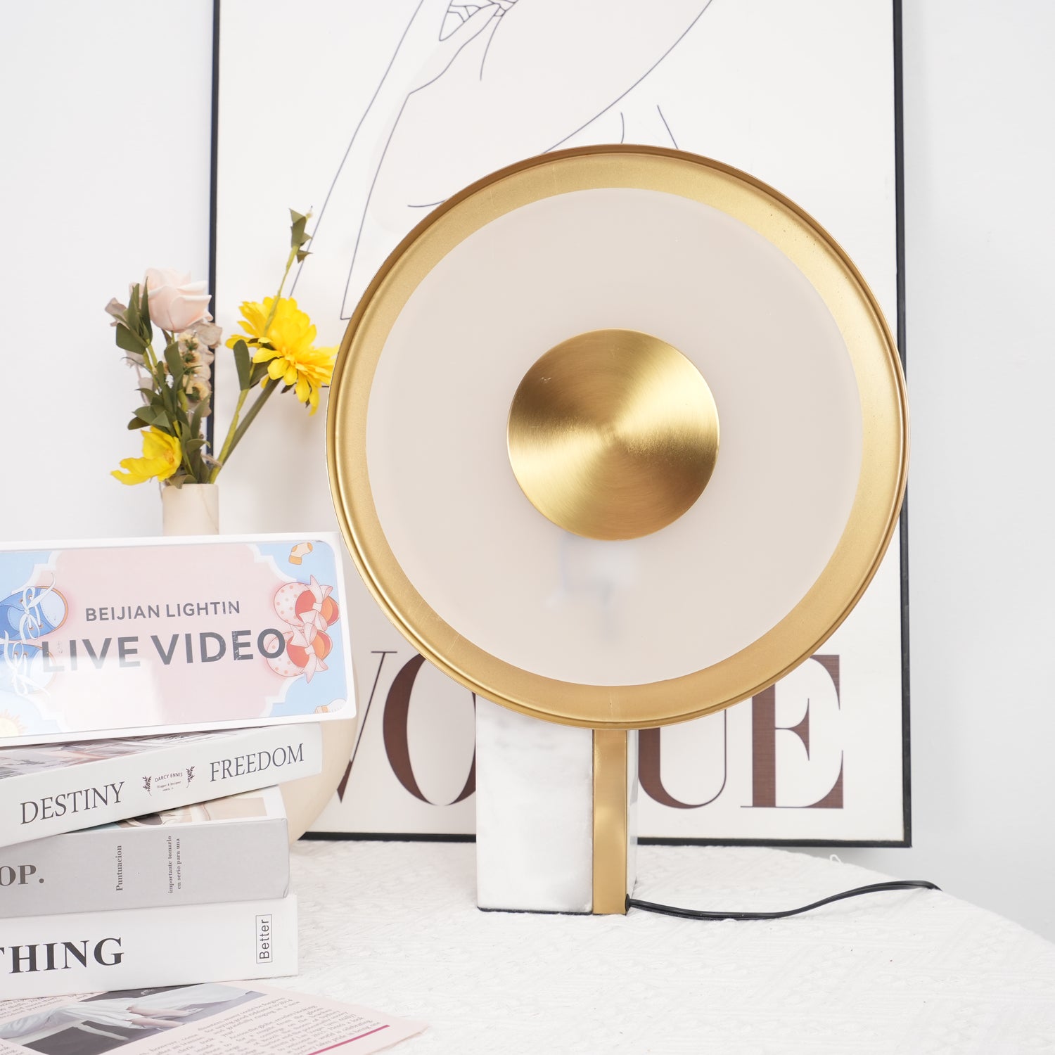 Roche Bobois Modern Table Lamp - Elegant LED Desk Light for Living Room, Bedroom & Office - Stylish Home Decor & Reading Light