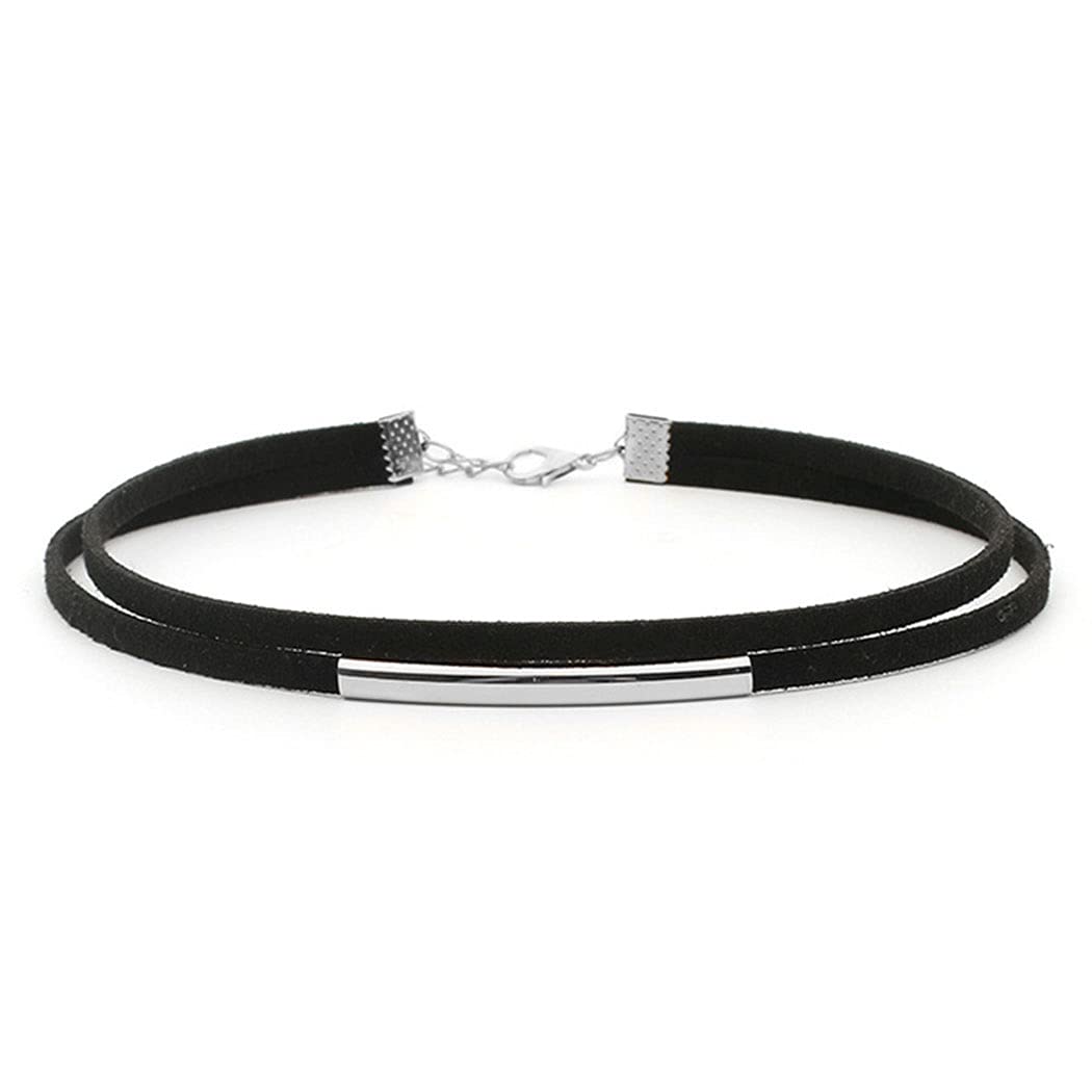 Black Velvet Choker Necklace for Women - Punk Gothic Collar Jewelry - Perfect for Parties, Concerts & Night Out