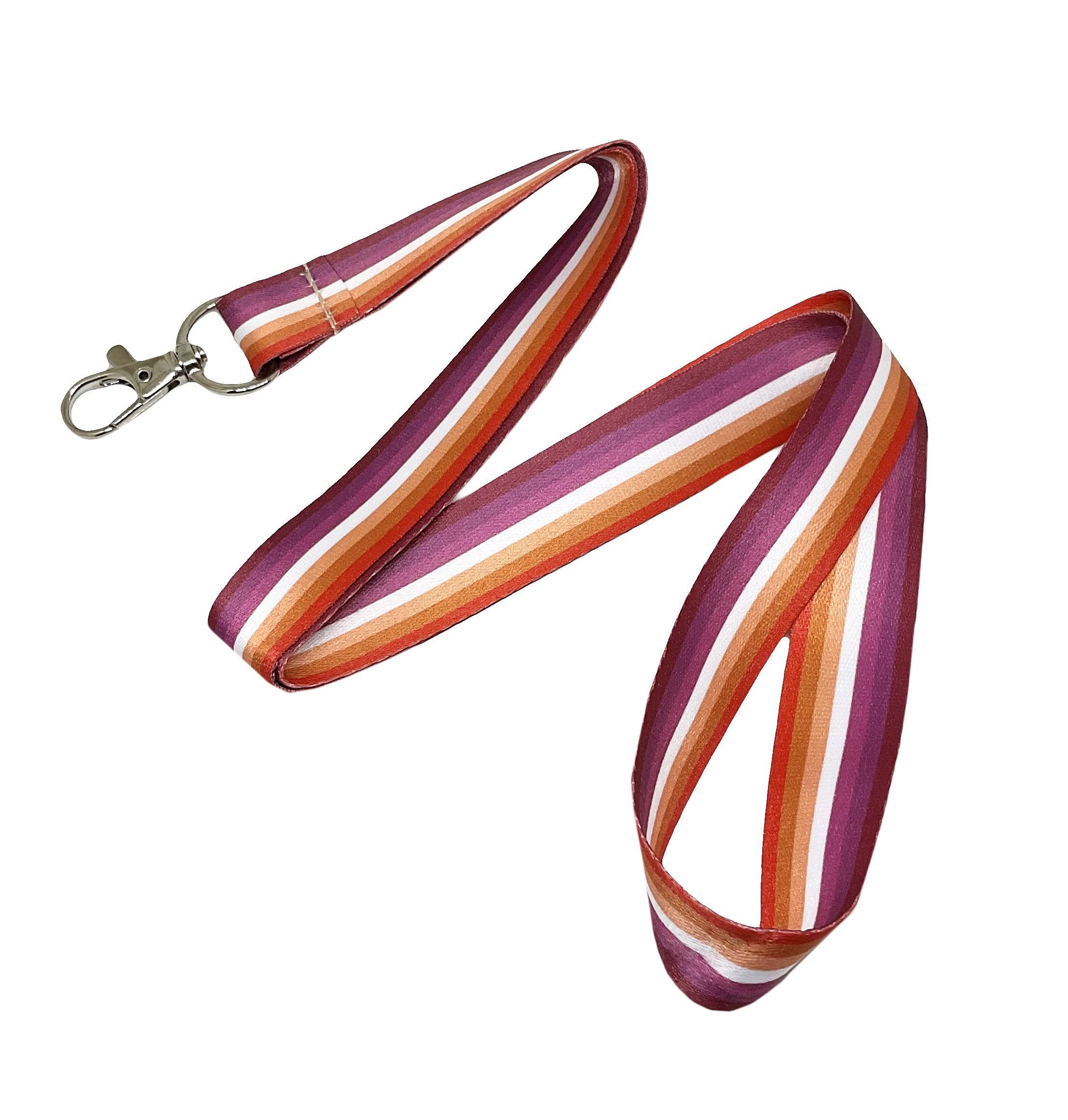 Rainbow Pride Lanyard - LGBT Gay Lesbian Keychain Badge Holder for Work, School & Pride Events | Durable & Stylish Accessory