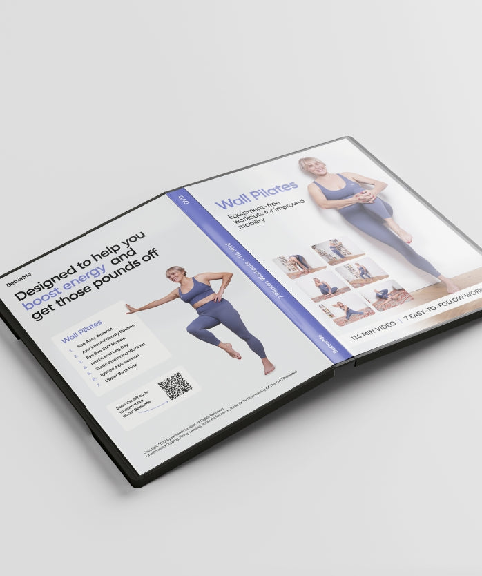 Wall Pilates DVD - Complete Home Workout for Beginners & Seniors | Strengthen Core, Improve Flexibility & Balance | Perfect for Small Spaces & Apartment Living