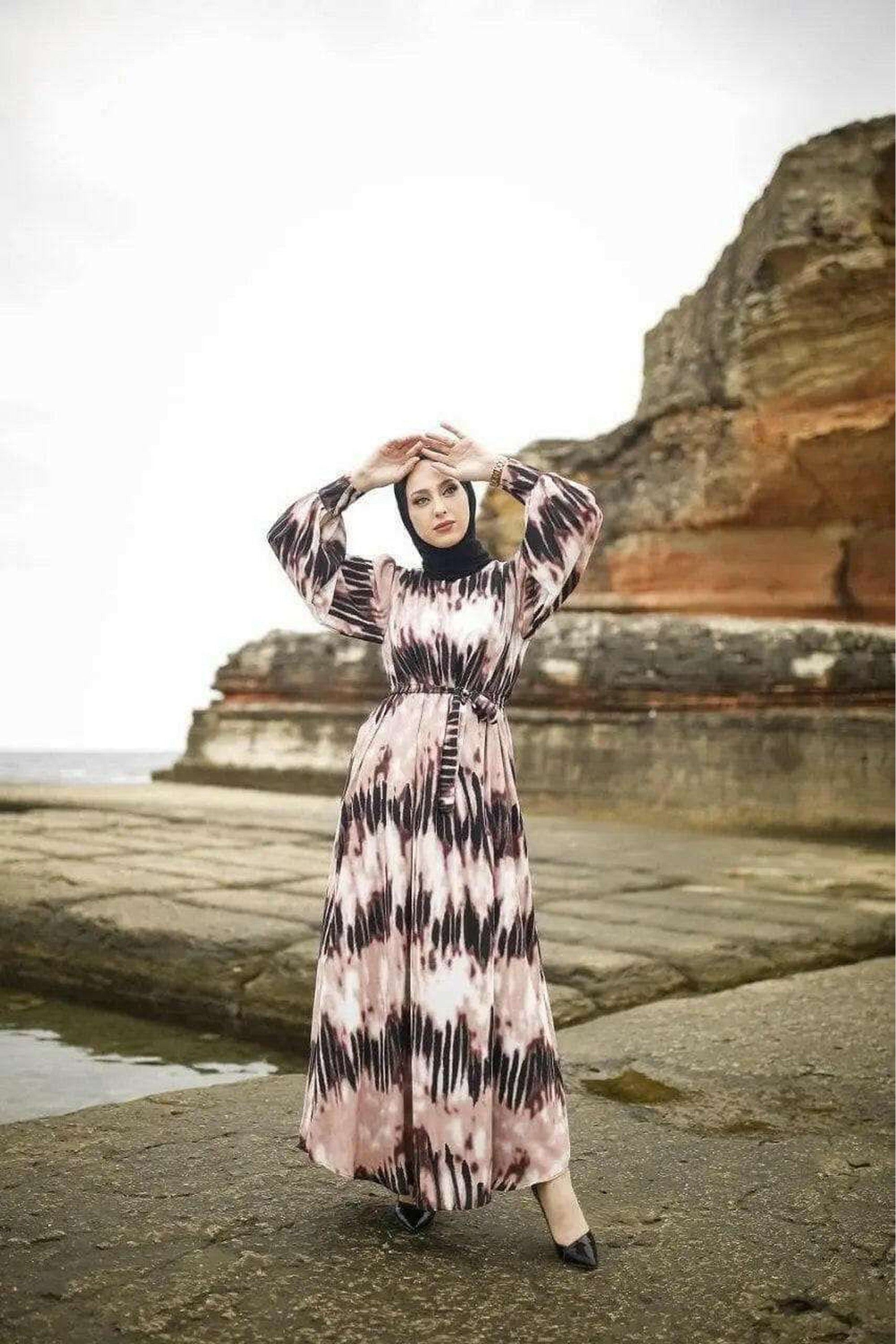 Louisiana Long Maxi Dress with Long Sleeves - Flowy Boho Women's Dress for Casual Wear, Beach Vacation & Special Occasions