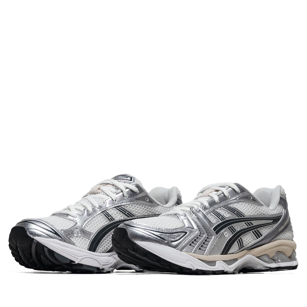 ASICS GEL-Kayano 14 Running Shoes for Men & Women - White/Graphite Grey - Premium Cushioning for Long-Distance Running & Daily Training