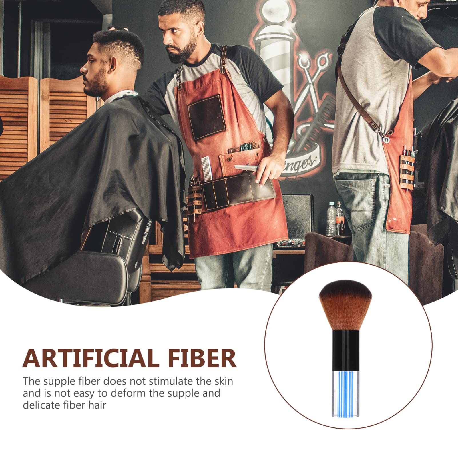Minkissy Professional Beard Brush for Men - Barber Hair Cutting & Styling Brush, Mustache Comb & Facial Hair Grooming Tool - Ideal for Home & Salon Use, Travel & Daily Grooming Routine