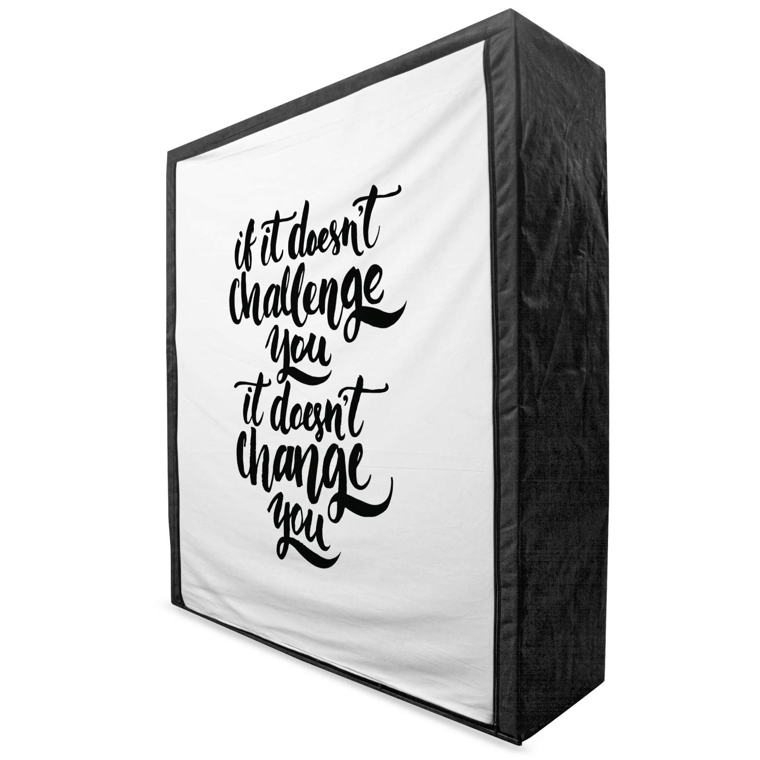 Ambesonne Inspirational Fabric Wardrobe - Portable Closet Organizer with Shelves, 59