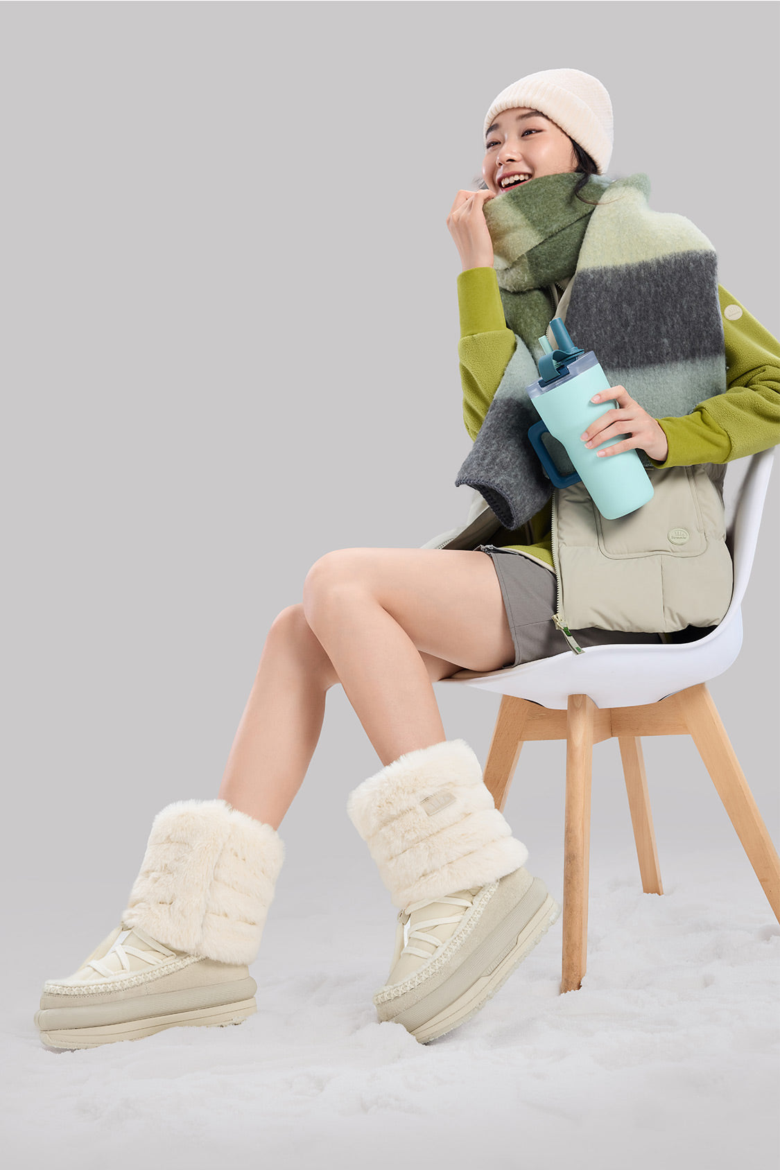 Cozy Women's Fleece Leg Warmers for Winter - Soft & Warm Knit Leggings for Yoga, Running, and Cold Weather Outfits