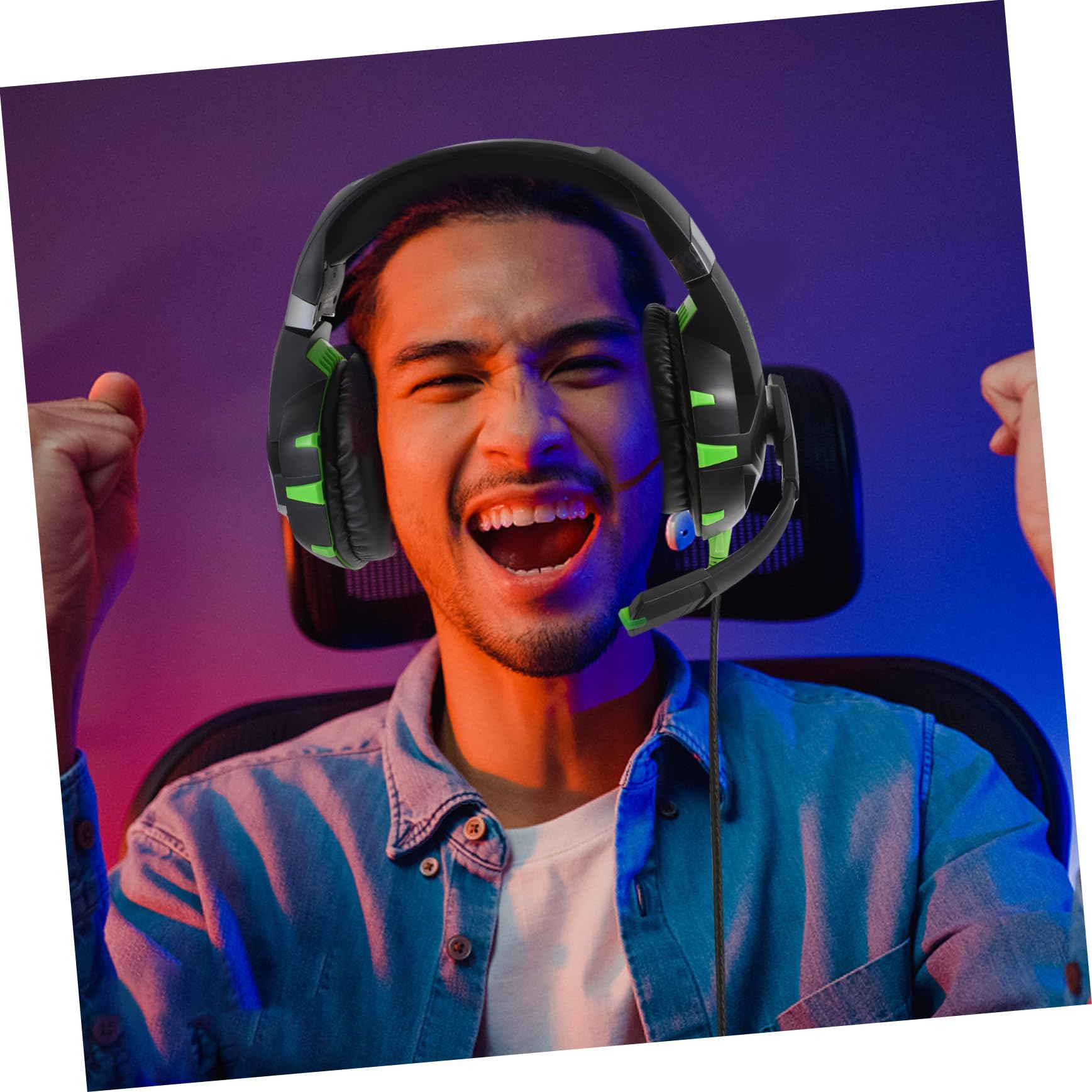 Veemoon Wired Gaming Headphones with Microphone - Noise Cancelling Earbuds for PC, PS4, Xbox, Mobile - Perfect for Gaming, Streaming & Eat Chicken Moments
