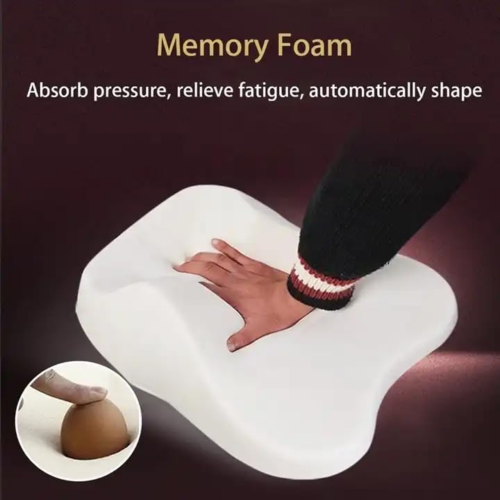 Premium Memory Foam Car Neck Pillow - Ergonomic Neck Support for Drivers & Passengers - Relieves Neck Pain - Fits Most Vehicles, Office Chairs & Travel - Black (Pack of 1) - Perfect for Long Drives, Commuting & Work Comfort