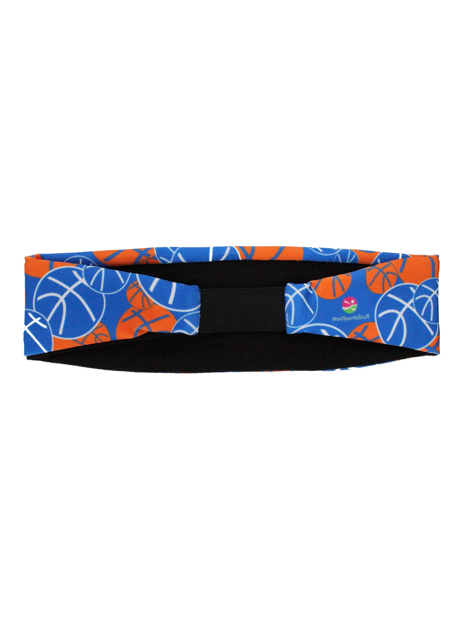 MadSportsStuff Crazy Girls Basketball Headband with Basketball Logos - Sweat-Wicking Sports Headband for Women & Girls - Perfect for Basketball Games, Workouts, and Training Sessions
