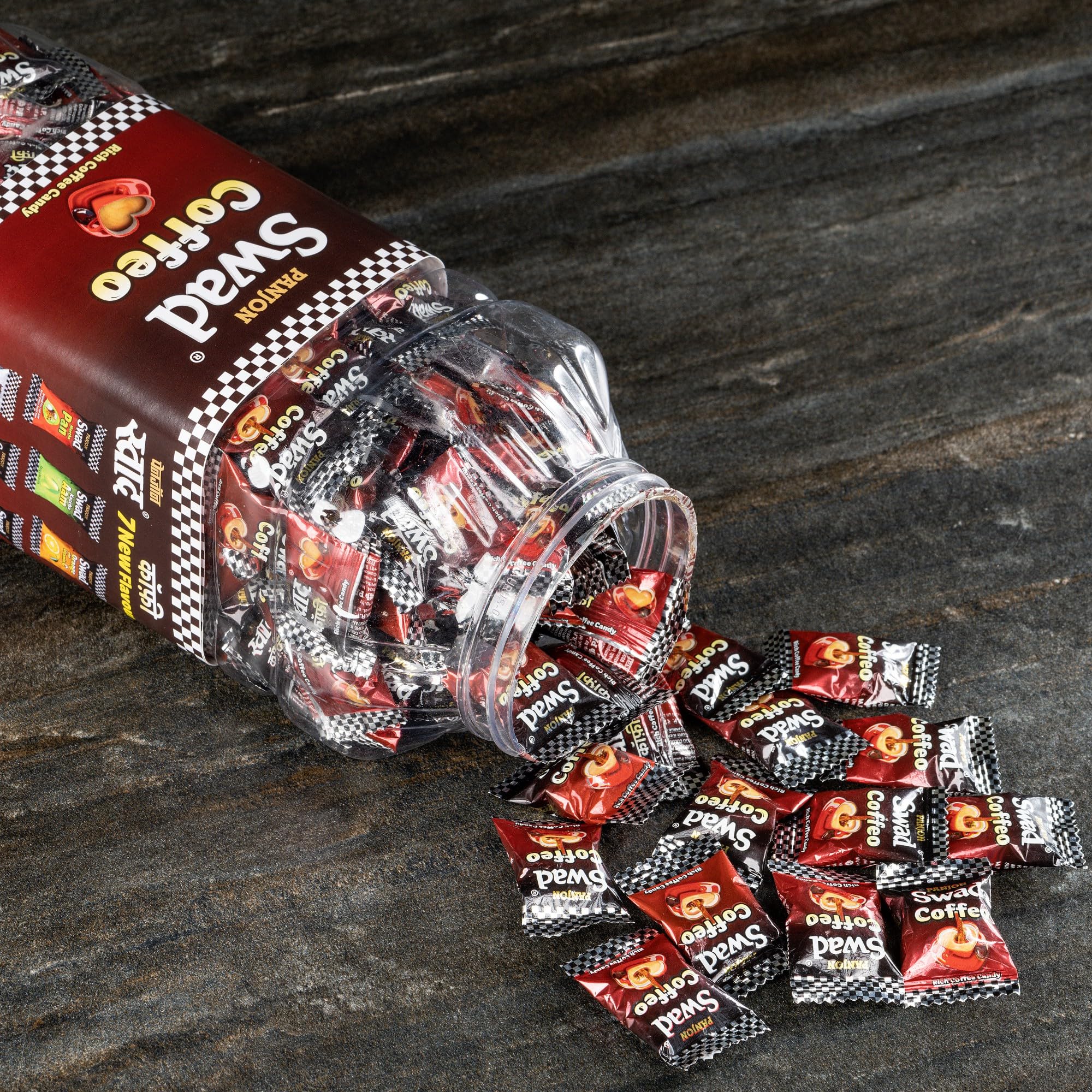 Premium Swad Coffee Candy - Rich & Bold Coffee Flavor Made with Strong Coffee Beans & Coffeo Toffee - 500g Jar - Perfect for Office Snacks, Gifts & Coffee Lovers