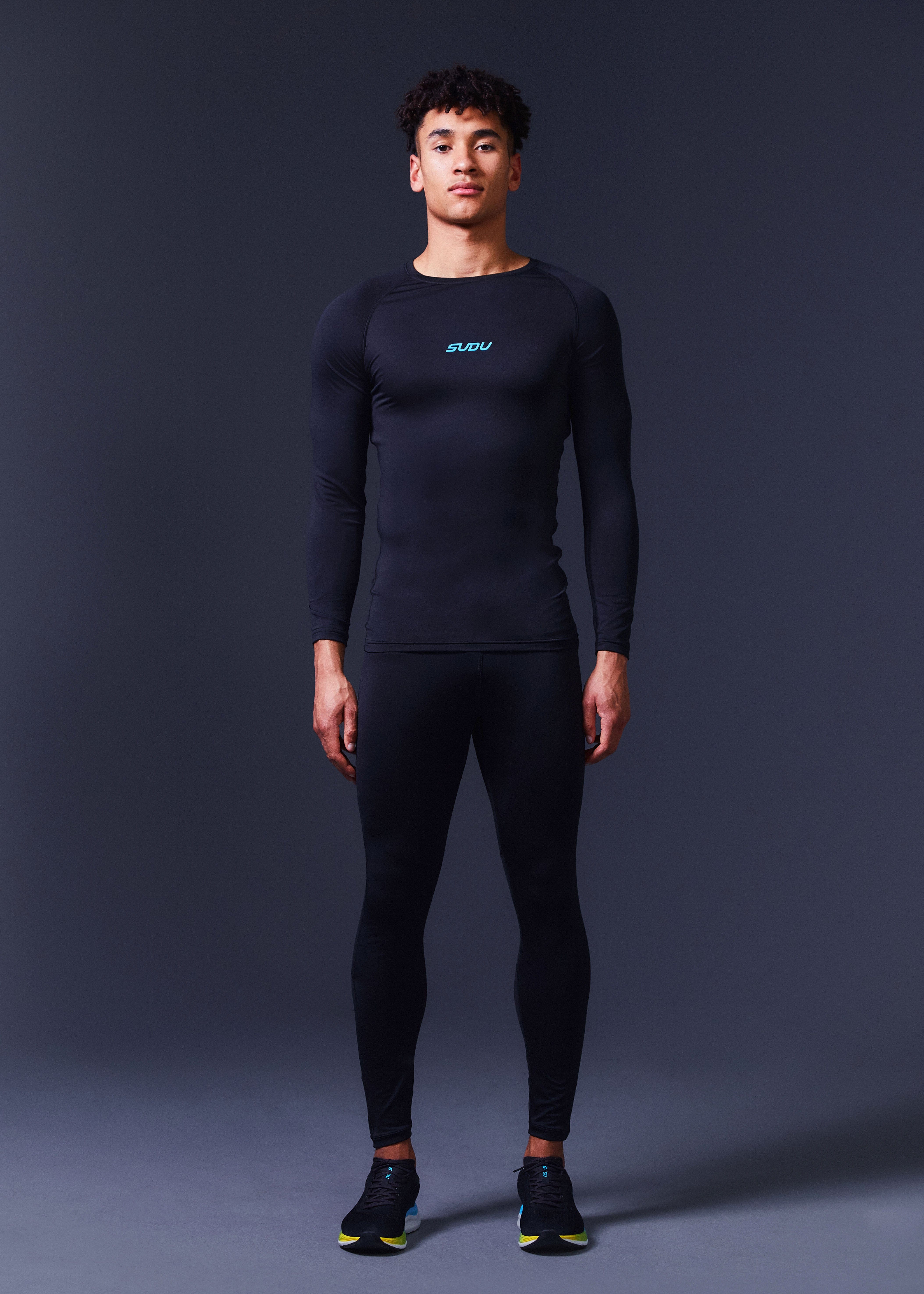 SRB LS 01 Thermal Long Sleeve Baselayer Top for Men & Women - Moisture Wicking, Odor Resistant, Cold Weather Underwear - Perfect for Hiking, Skiing, Running & Outdoor Activities (Black)
