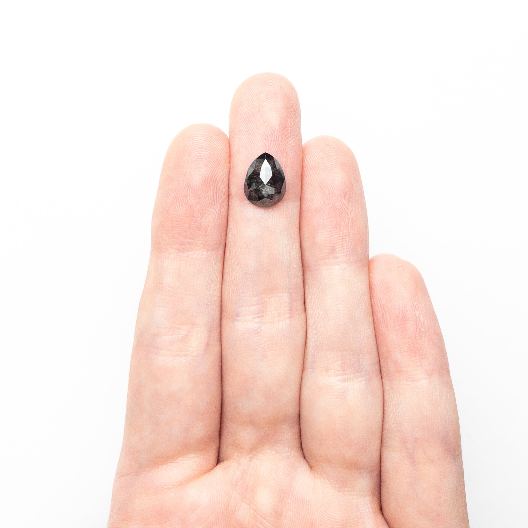 2.11ct Pear Rose Cut Diamond - 10.00x7.66x3.36mm Loose Gemstone for Engagement Rings & Jewelry Making | Natural Pink Rose Cut Pear Shape Stone
