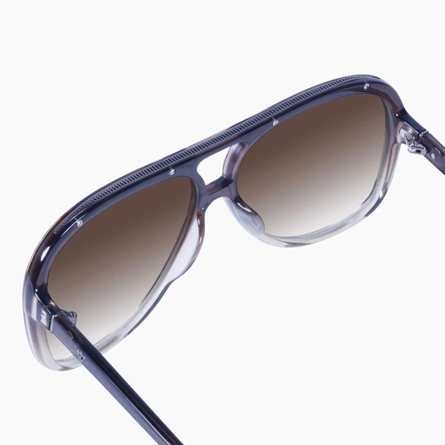 Bang Smoky Quartz Fade Sunglasses with Gun Metal Trim - Brown Gradient Aviator Style for Outdoor Sports & Driving