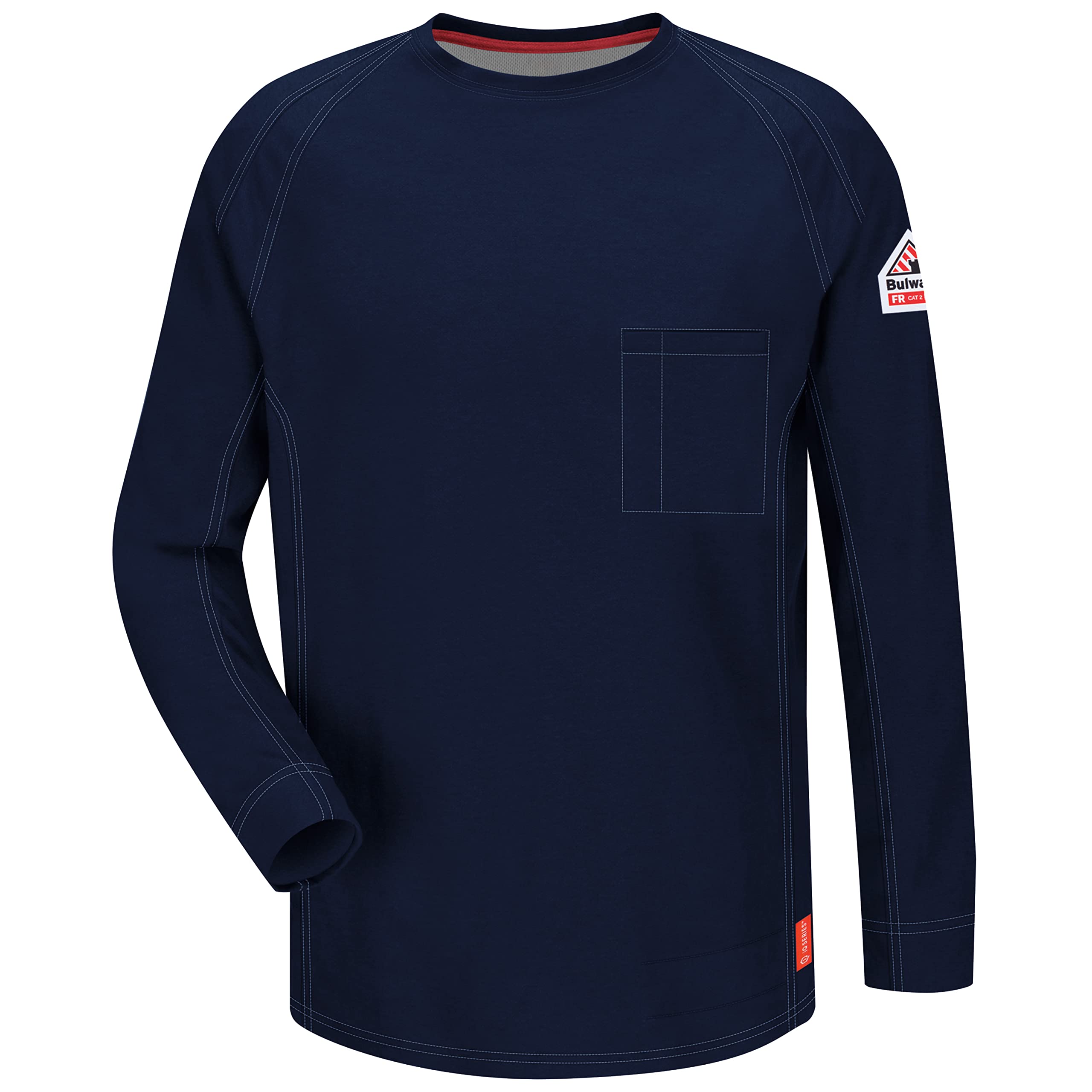 Bulwark Men's Big & Tall Comfort Knit Long Sleeve T-Shirt - Dark Blue, 3XL - Soft Work Shirt for Construction, Outdoor & Casual Wear